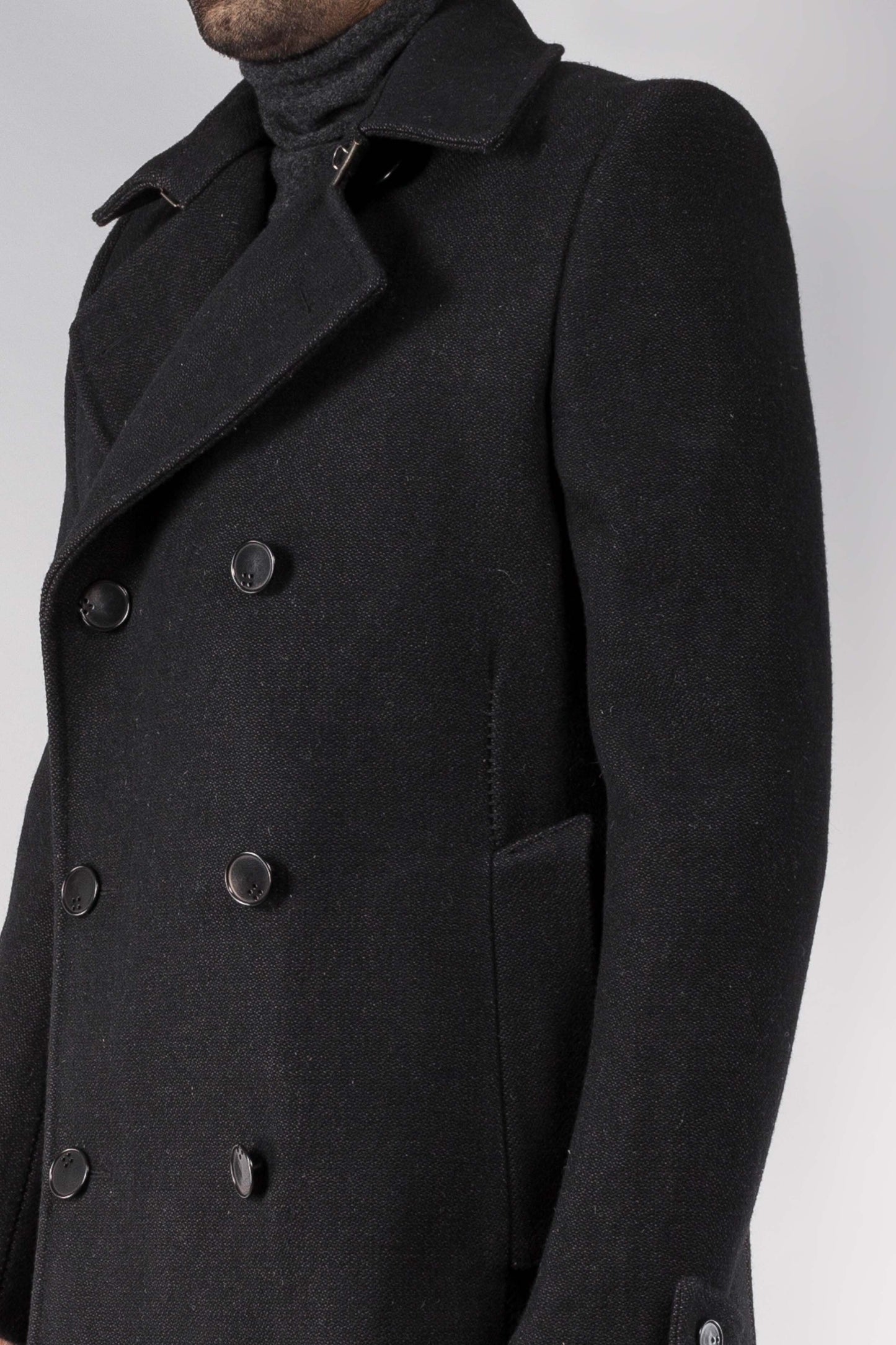 Unlined Visible Overlock One Piece Dead End Caban