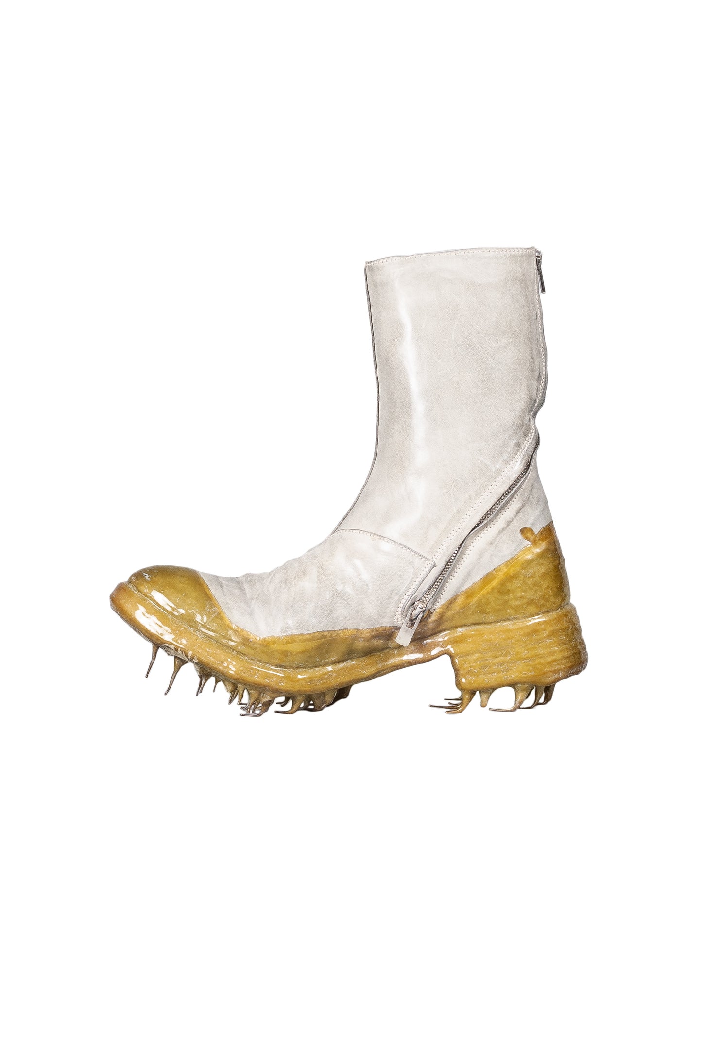 Object Dyed Lined Rubber Drip Diagonal Zip Goodyear Boot
