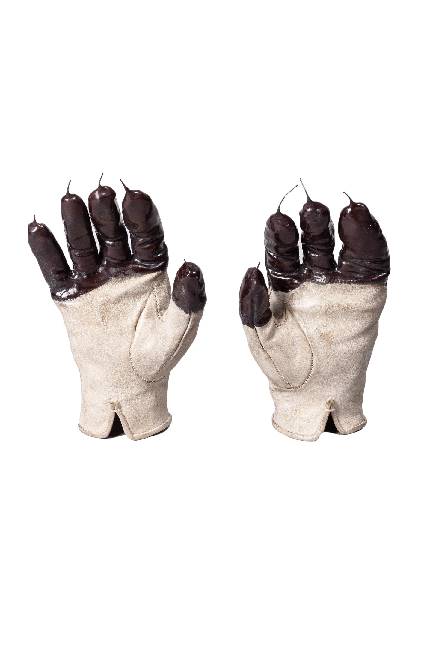Object Dyed Drip Rubbered Leather Gloves