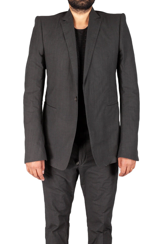 Unlined White Overlock Standing Collar Jacket
