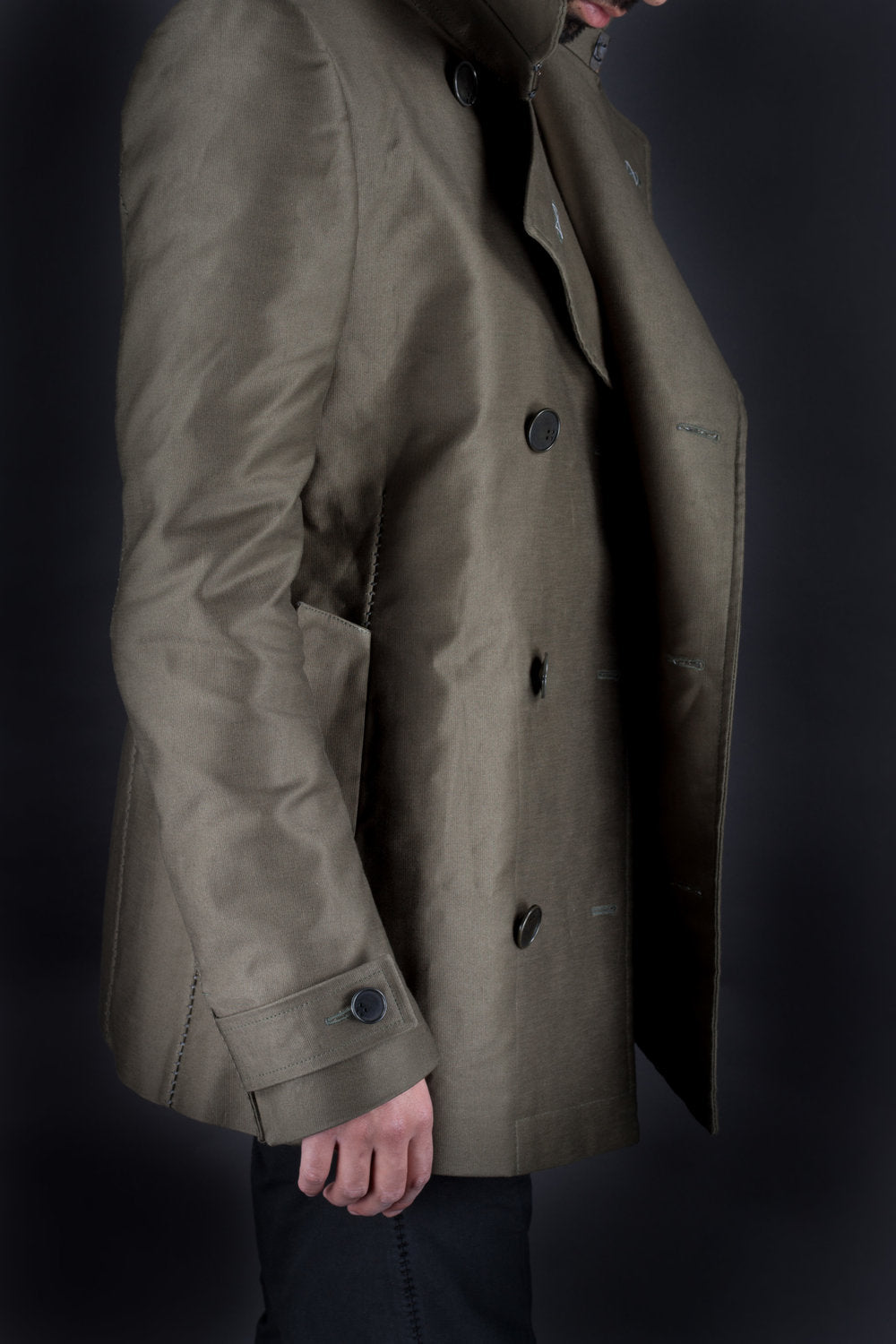 Unlined Visible Overlock Dead End Caban