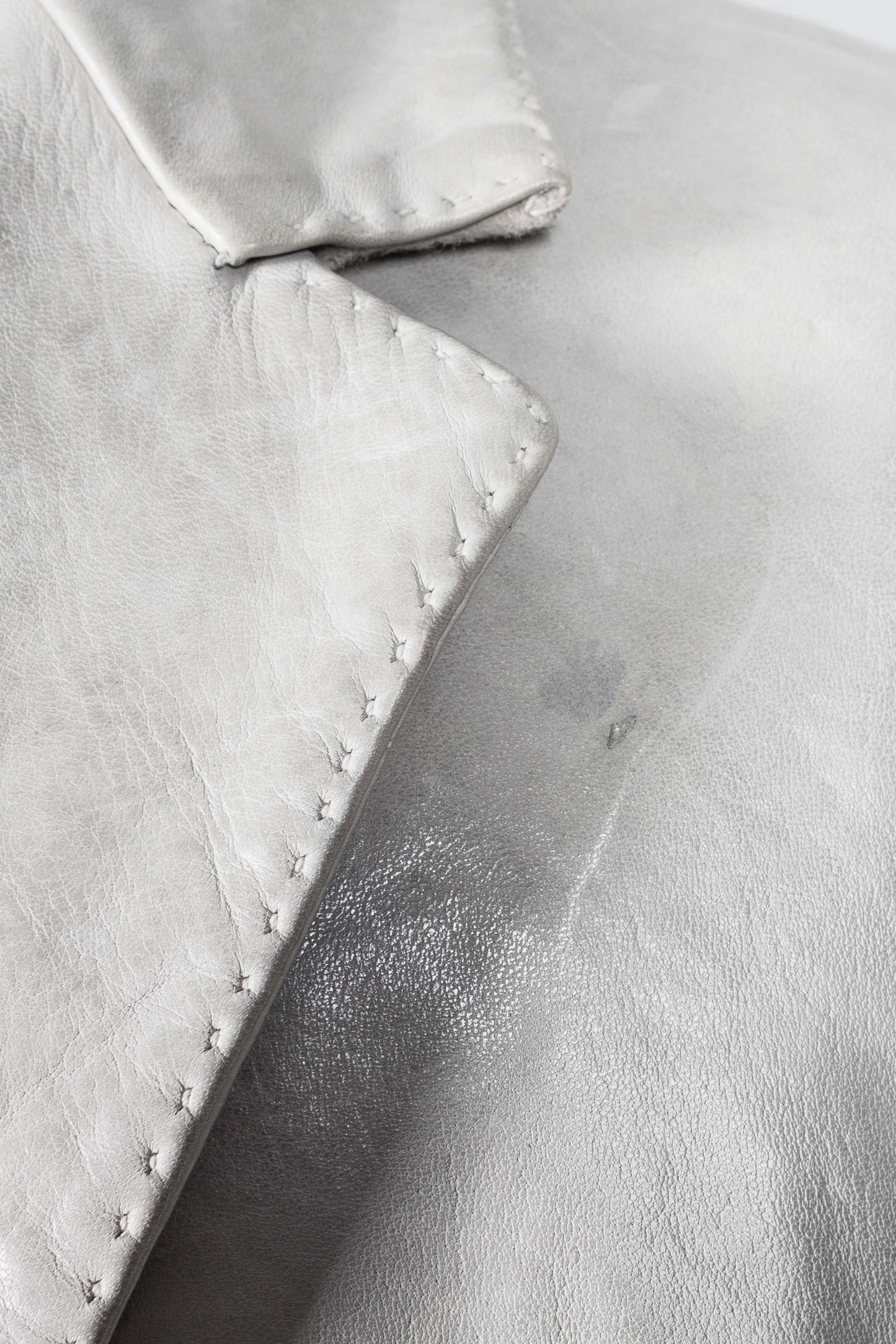 Object Dyed Lined Unlined 2 Button Leather Drip Rubber Long Jacket