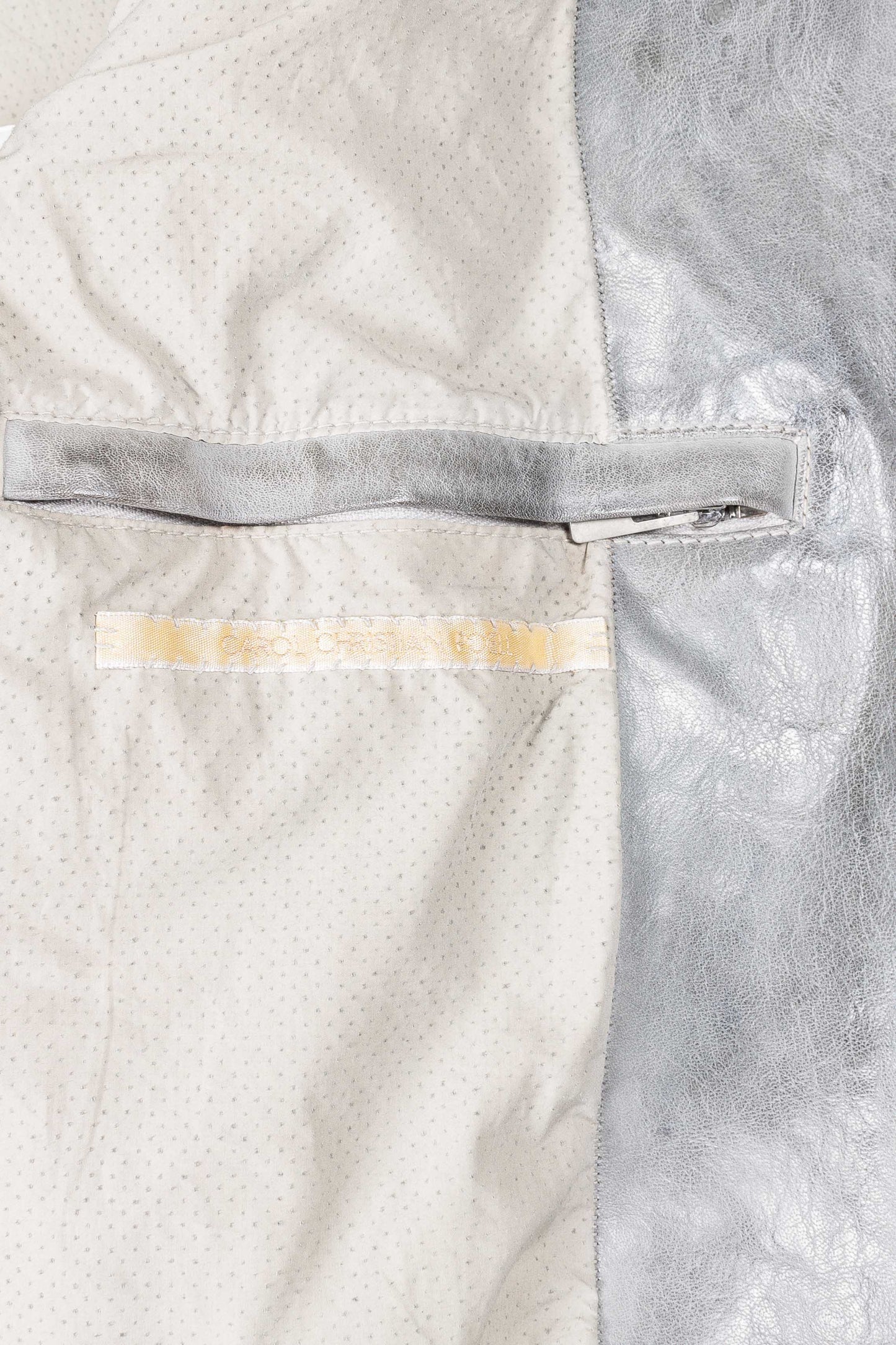 Object Dyed Lined Scarstitched Leather Jacket