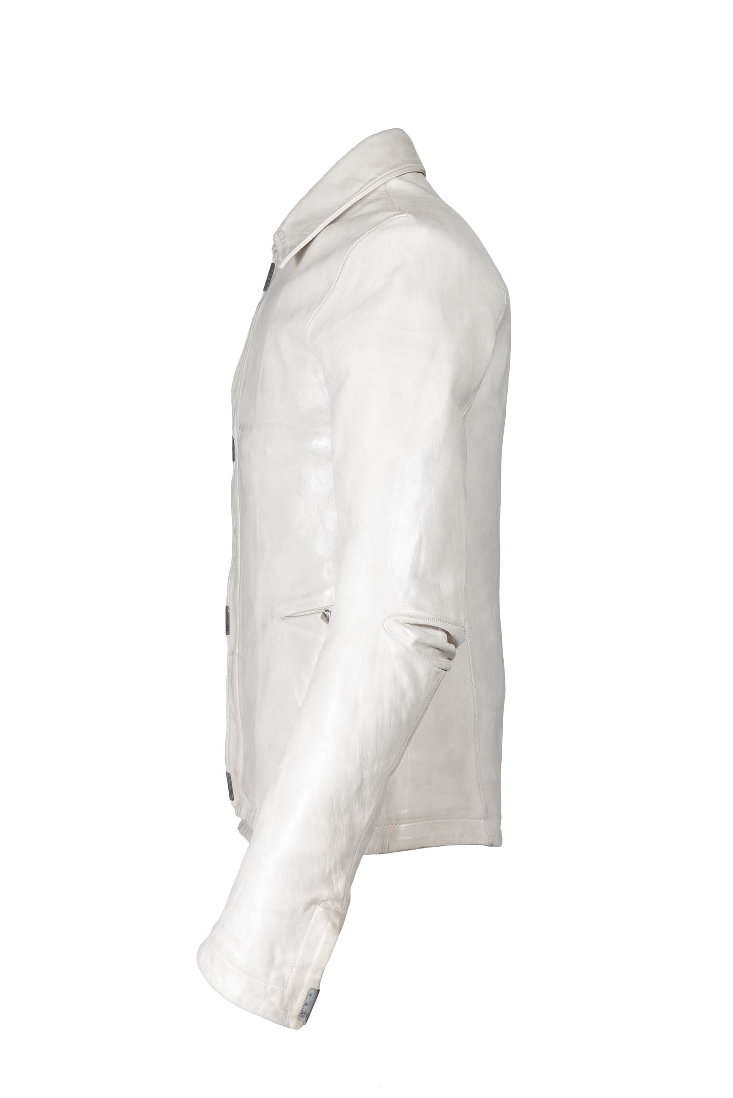 Object Dyed Lined Scarstiched Leather Jacket