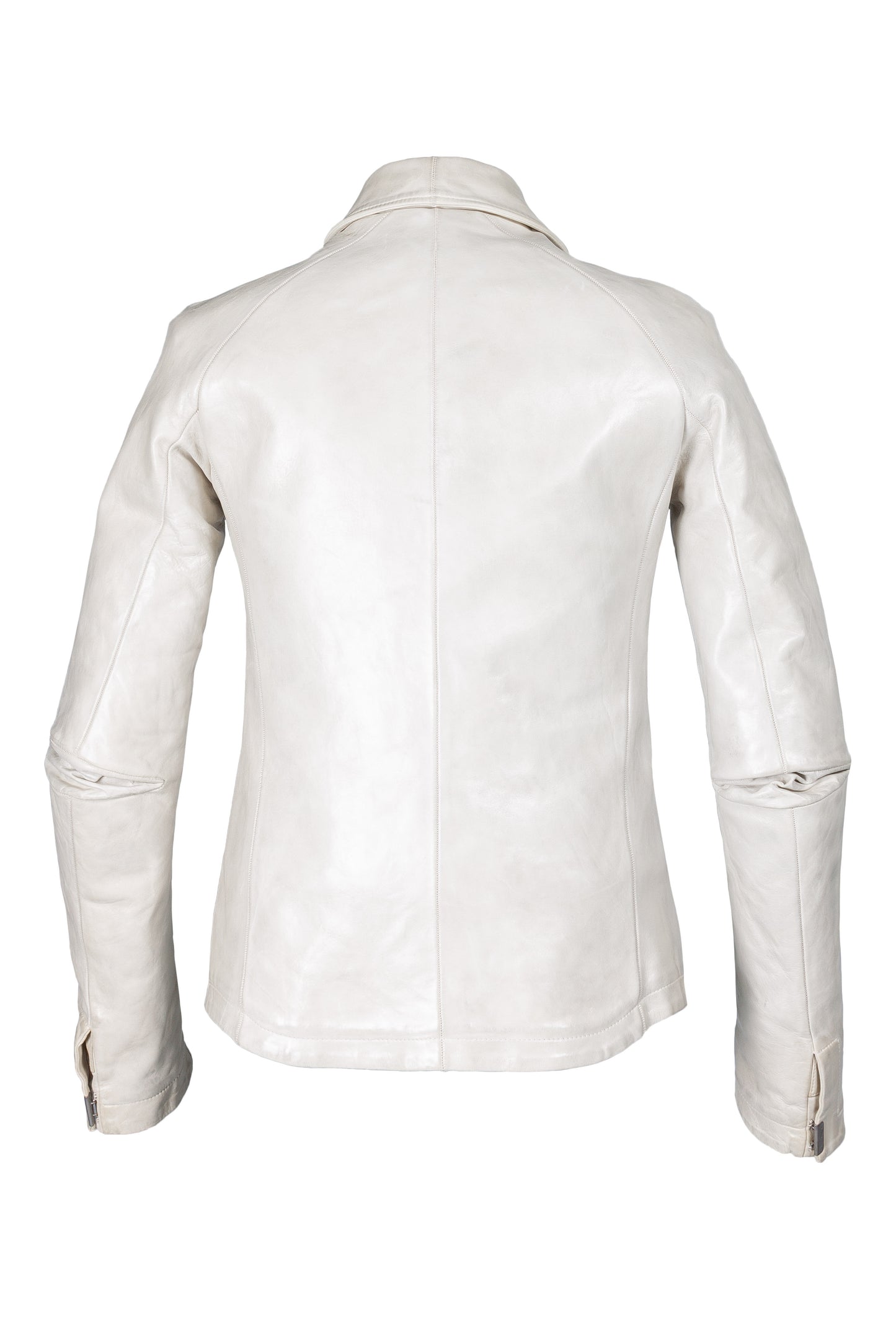 Object Dyed Lined Scarstiched Leather Jacket