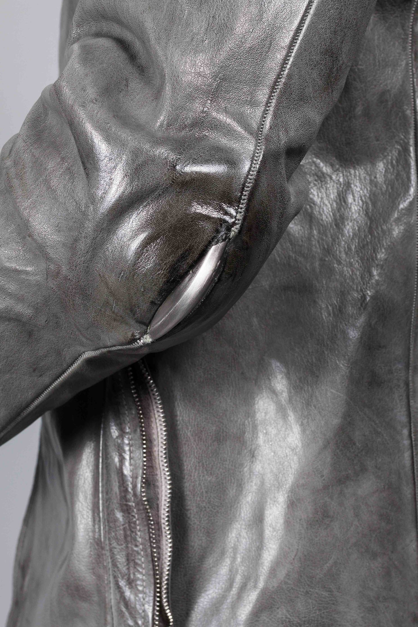 Object Dyed Spine Elbow and Hand Leather Jacket