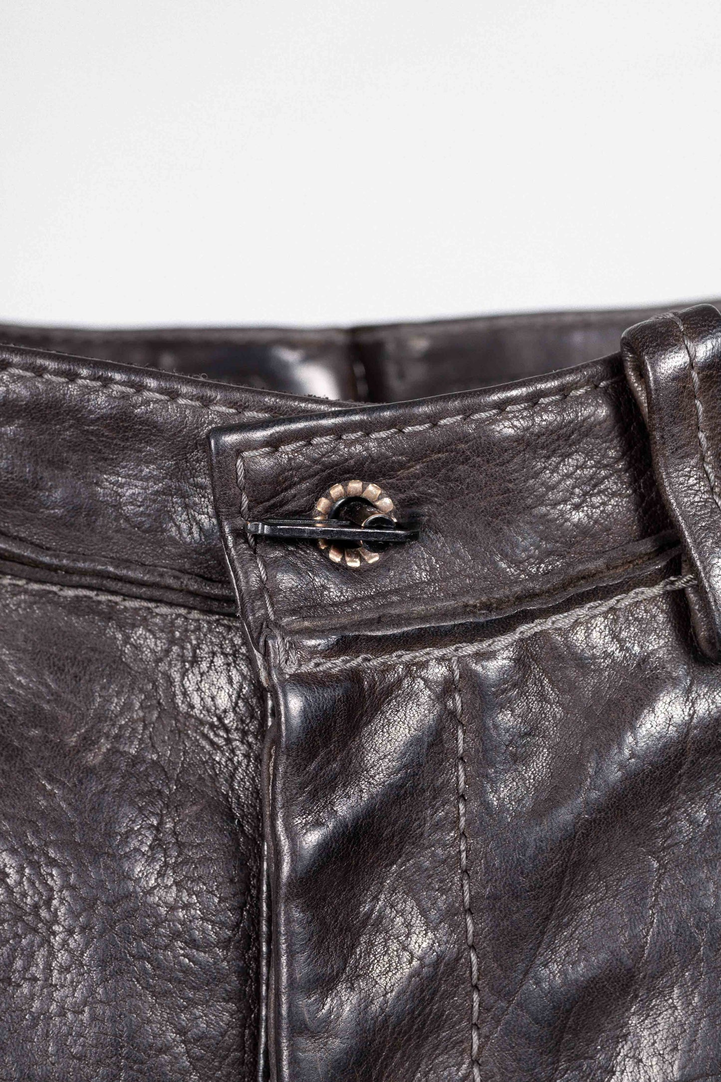Four-Pocket Pony Leather Trousers