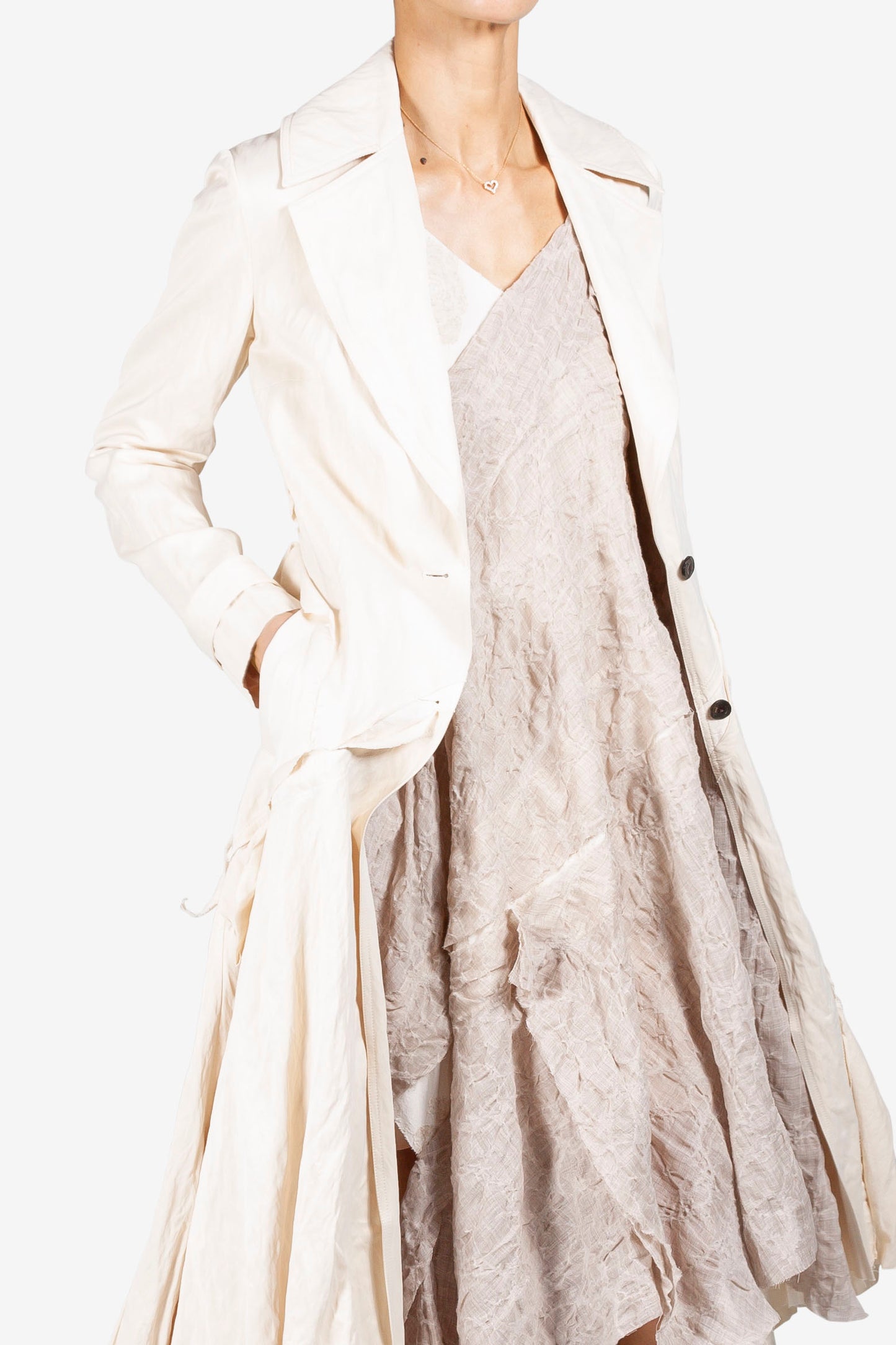 Fit Flare Asymmetric Coat