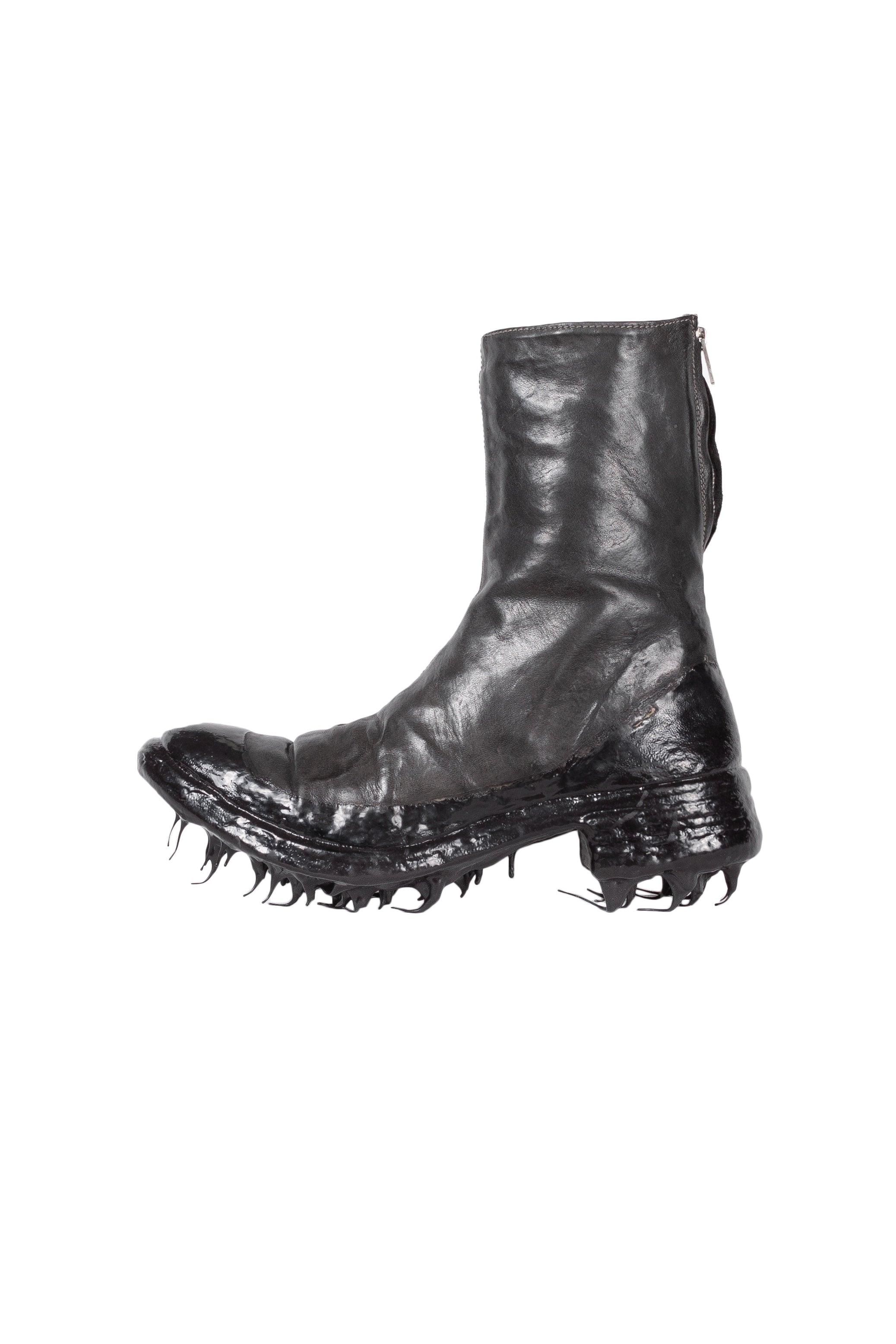 Object Dyed Lined Rubber Drip Diagonal Zip Goodyear Boot – The 