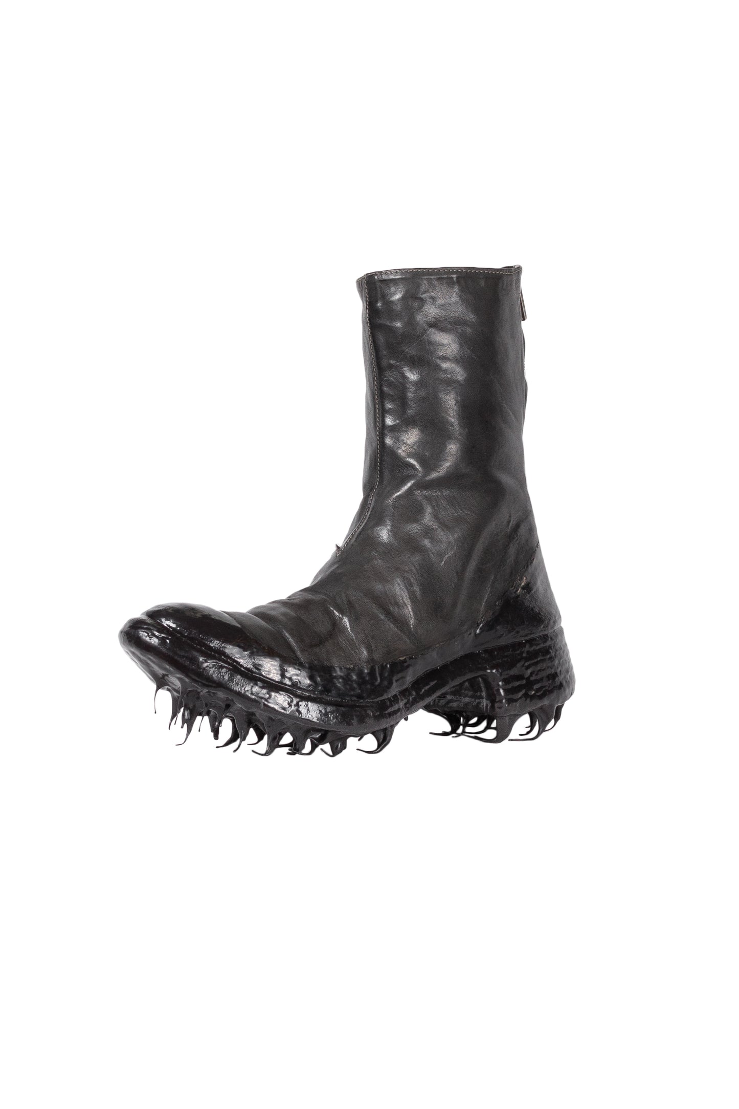 Object Dyed Lined Rubber Drip Diagonal Zip Goodyear Boot