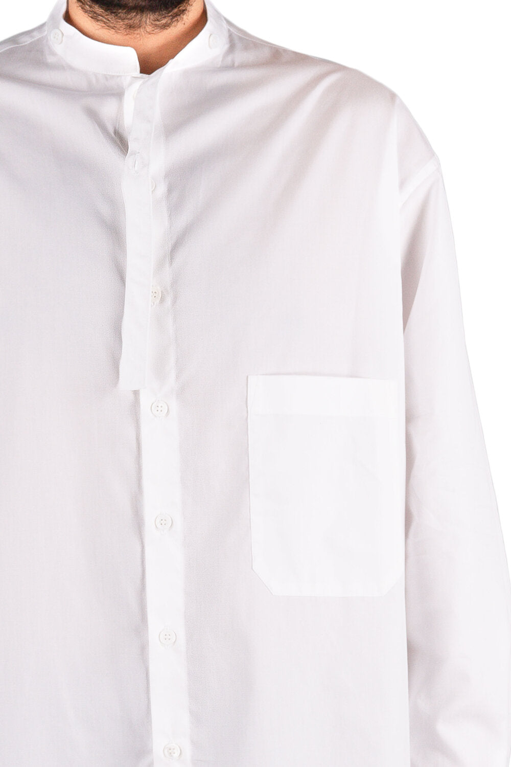 Stand Collar Longline Shirt