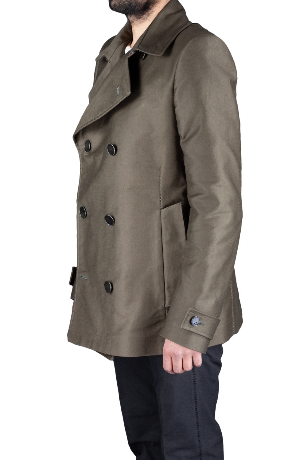 Unlined Visible Overlock Dead End Caban