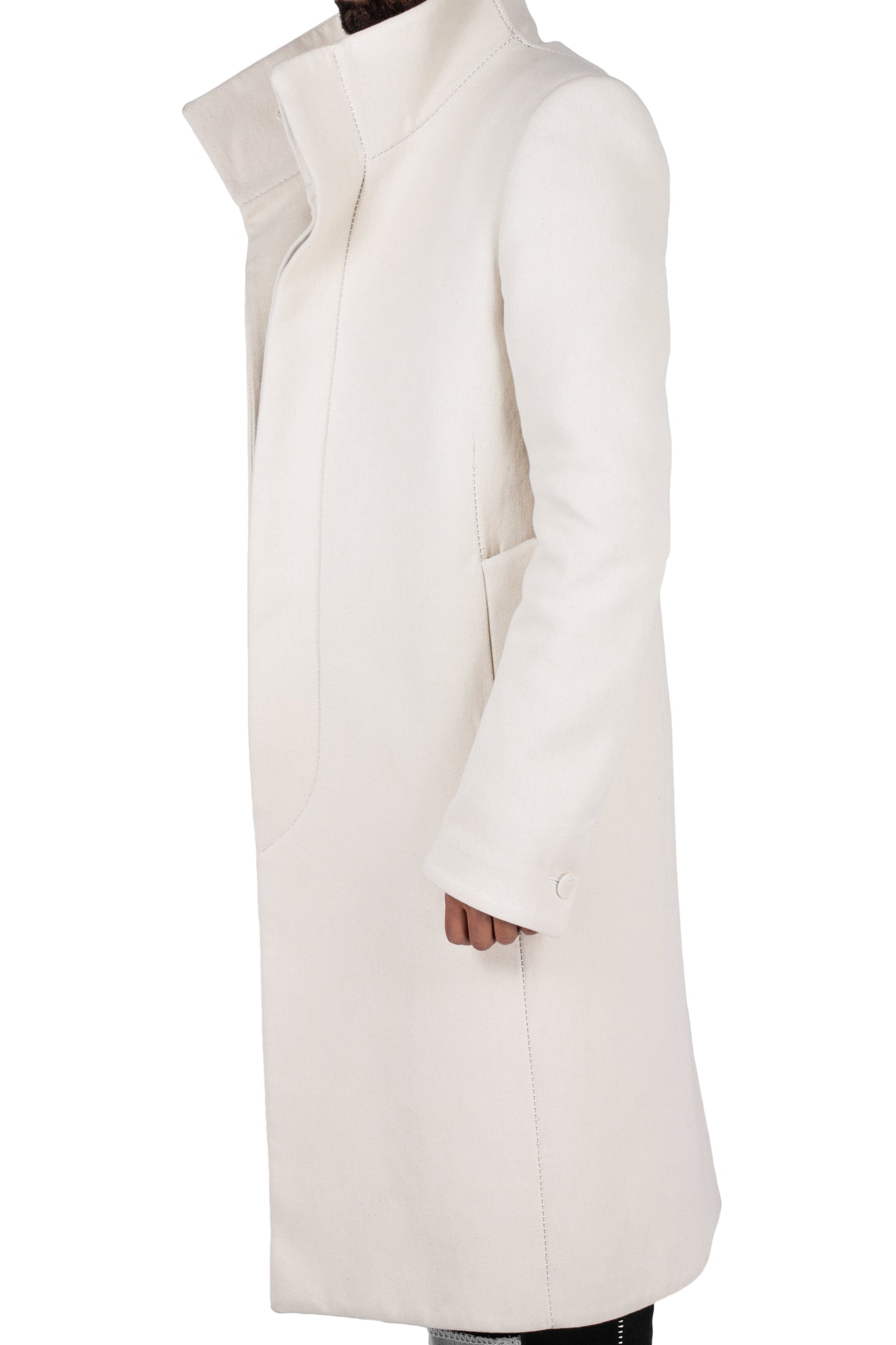 Overlock High Neck Dead End Coat