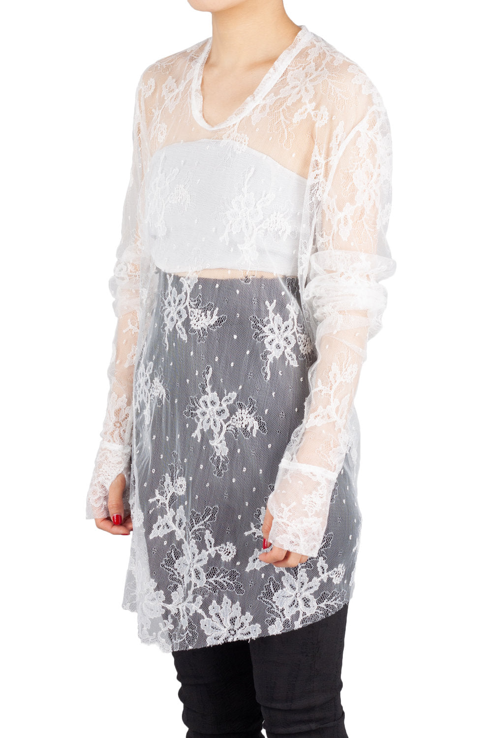 Asymmetric Lace Top