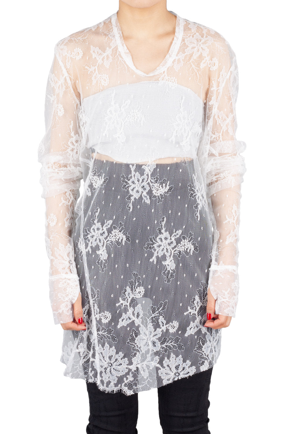 Asymmetric Lace Top