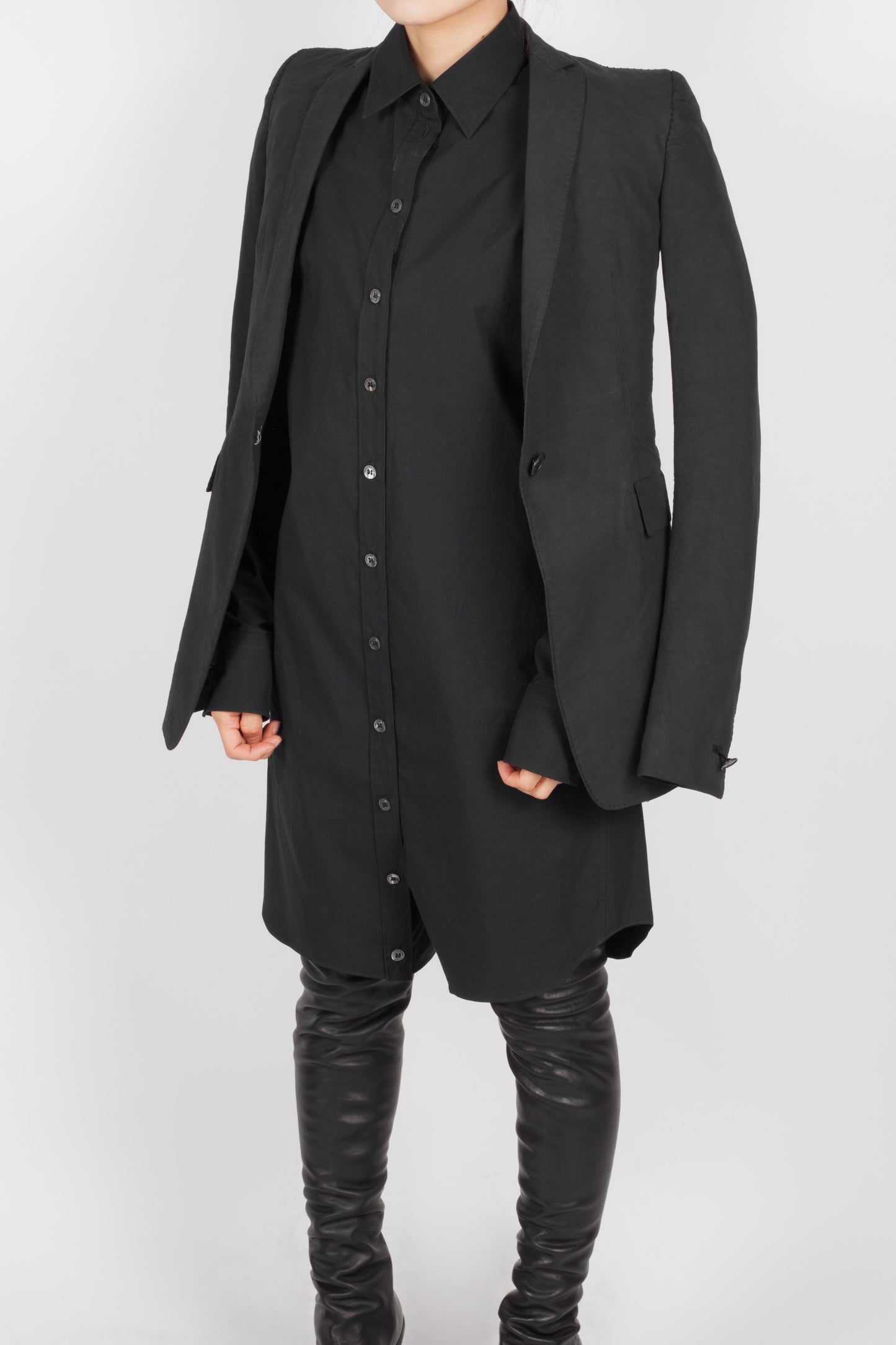 Object Dyed Unlined One Button Jacket