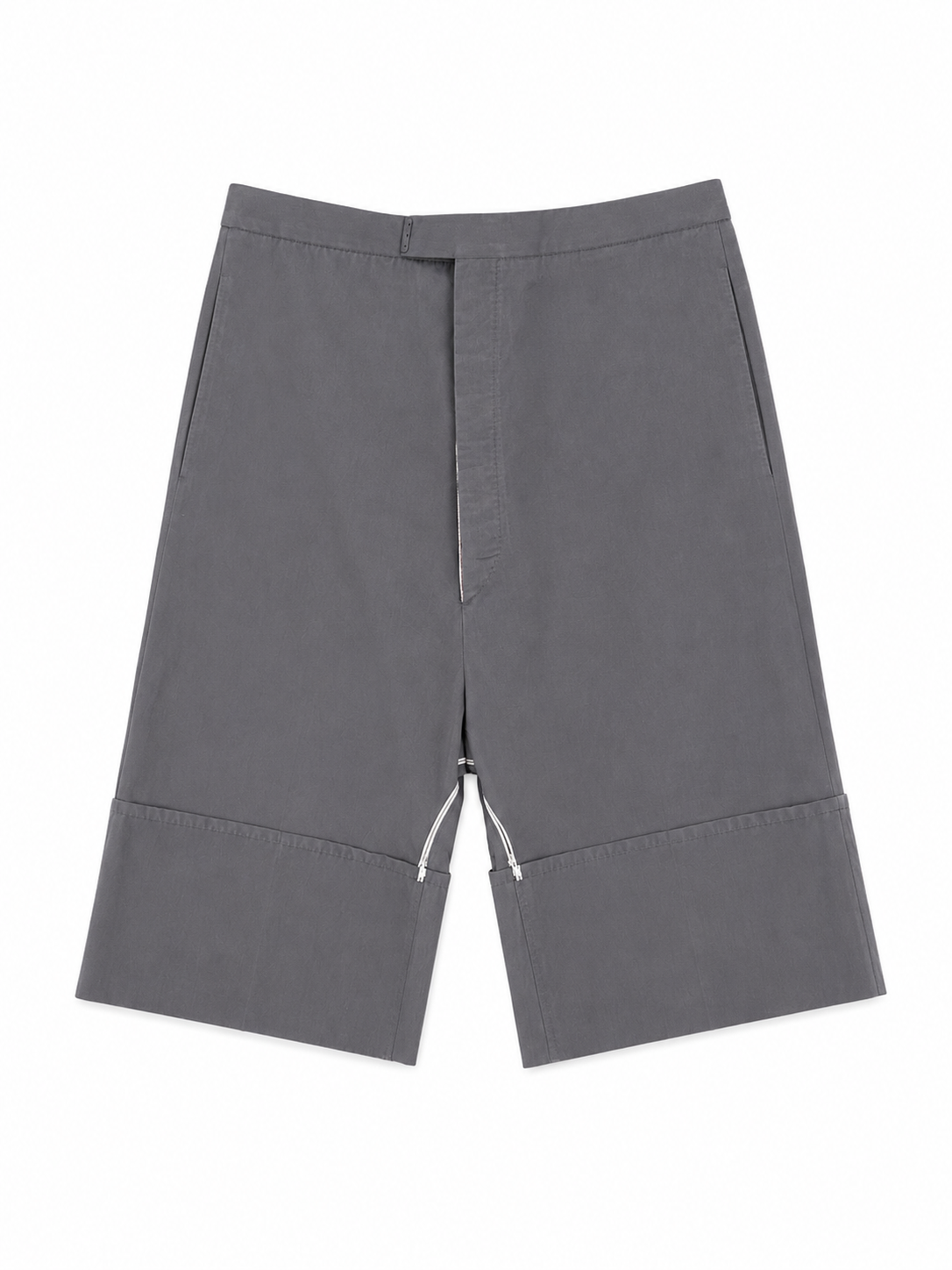 Self Edged Long Crotch Crop Trousers
