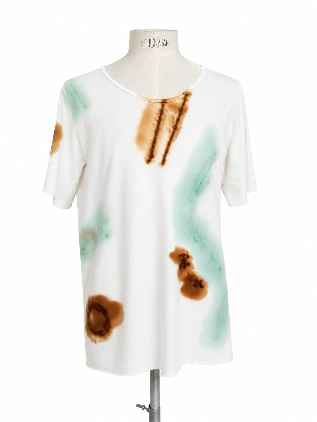 O.D. Reverse Stained S. Short Crewneck Slant Shirt