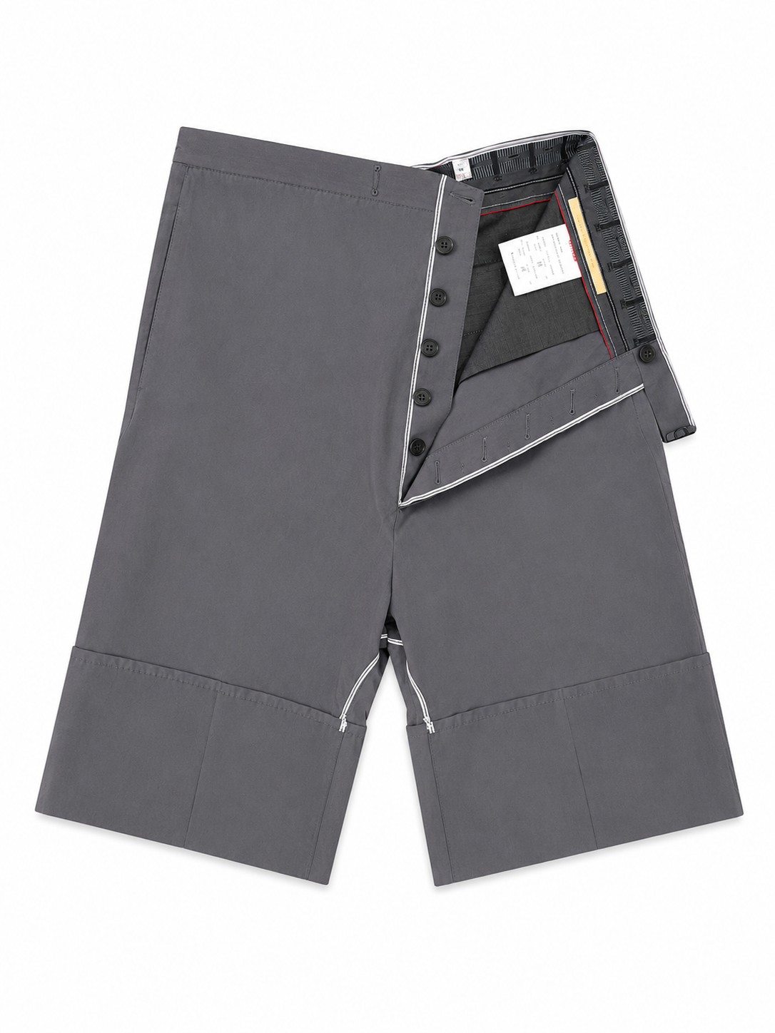 Self Edged Long Crotch Crop Trousers