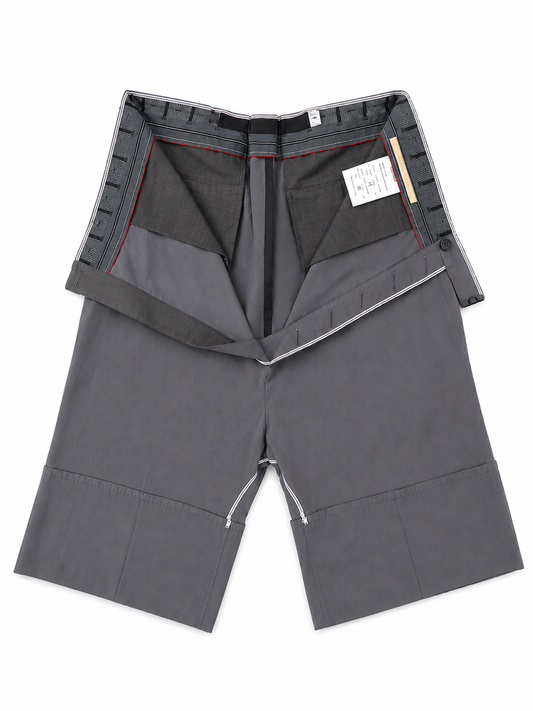 Self Edged Long Crotch Crop Trousers