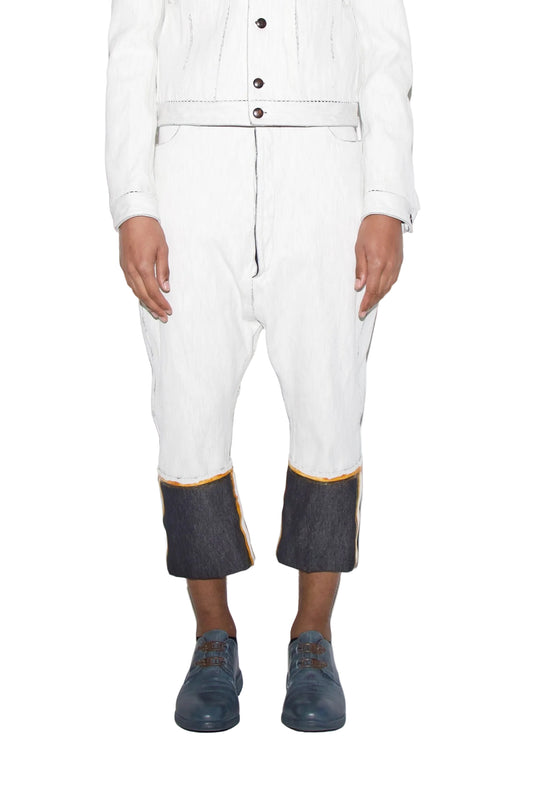 New Collection from Carol Christian Poell.

Person wearing Carol Christian Poell Gloop White Denim, Worn with Carol Christian Poell Blue Cockle Derby shoes.