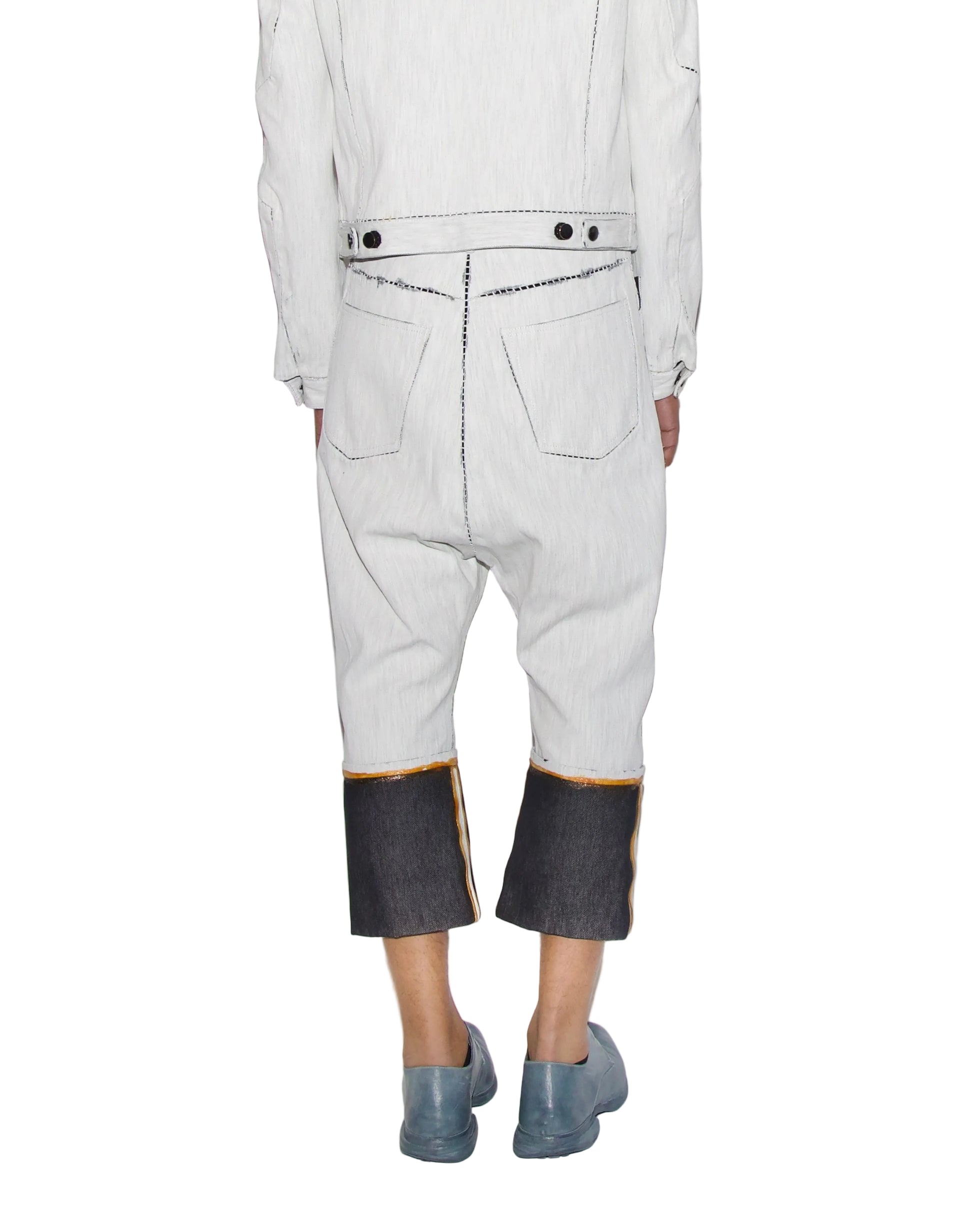 New Collection from Carol Christian Poell.

Person wearing Carol Christian Poell Gloop White Denim, Worn with Carol Christian Poell Blue Cockle Derby shoes.