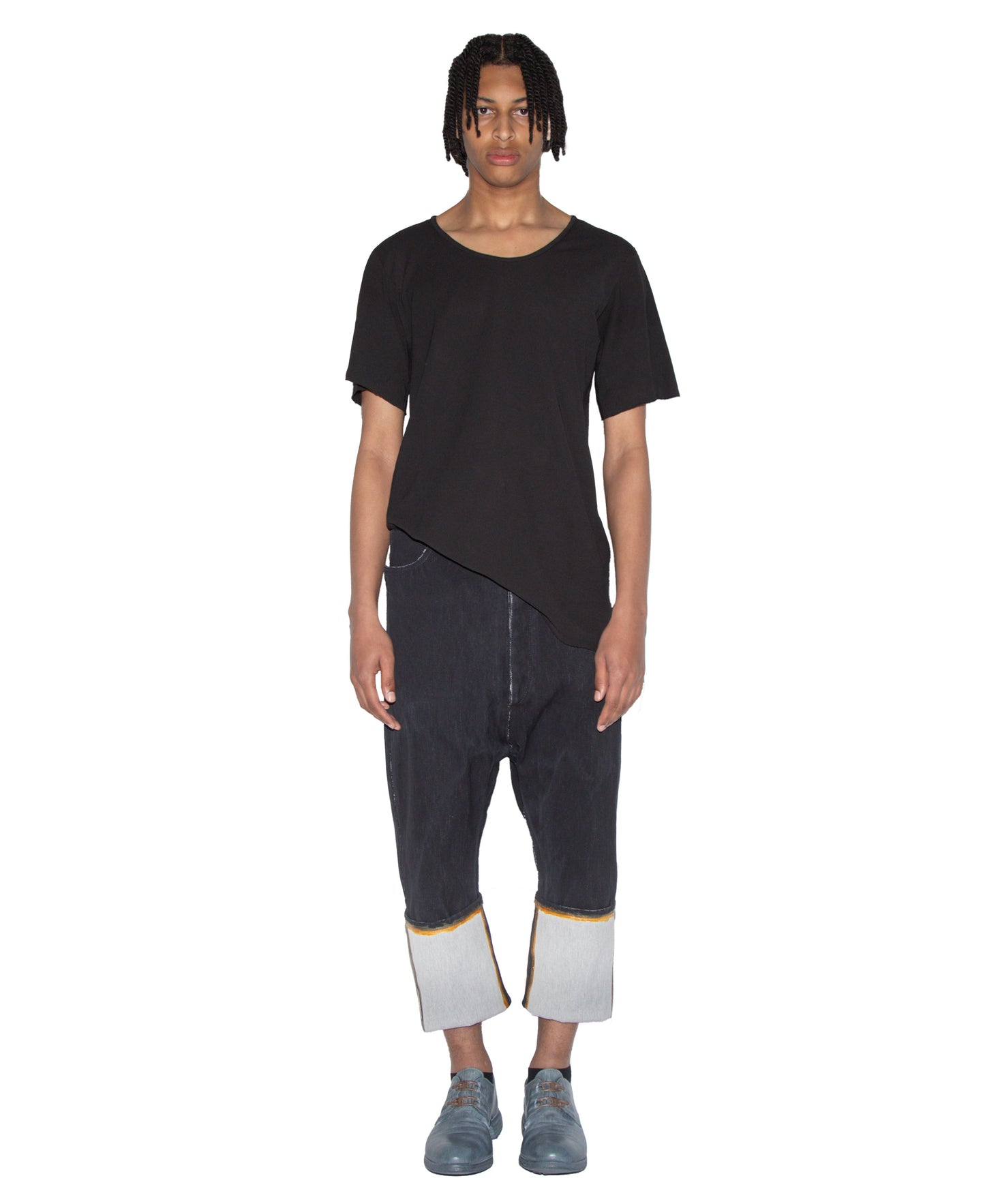Object Dyed Reverse S. Sleeve Crewneck Slant Shirt