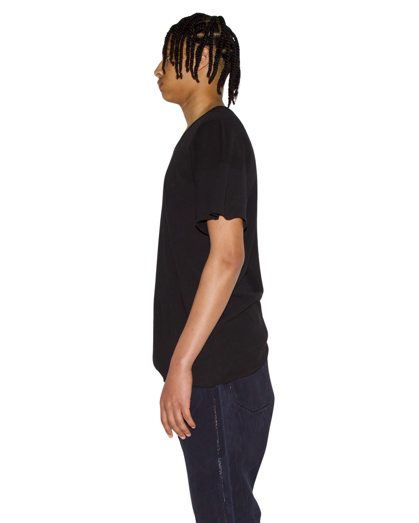 O.D. Reverse S. Sleeve Crewneck Slant Shirt