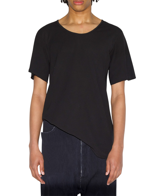 O.D. Reverse S. Sleeve Crewneck Slant Shirt