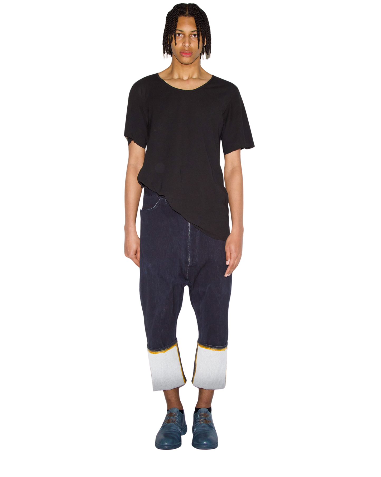 O.D. Reverse S. Sleeve Crewneck Slant Shirt