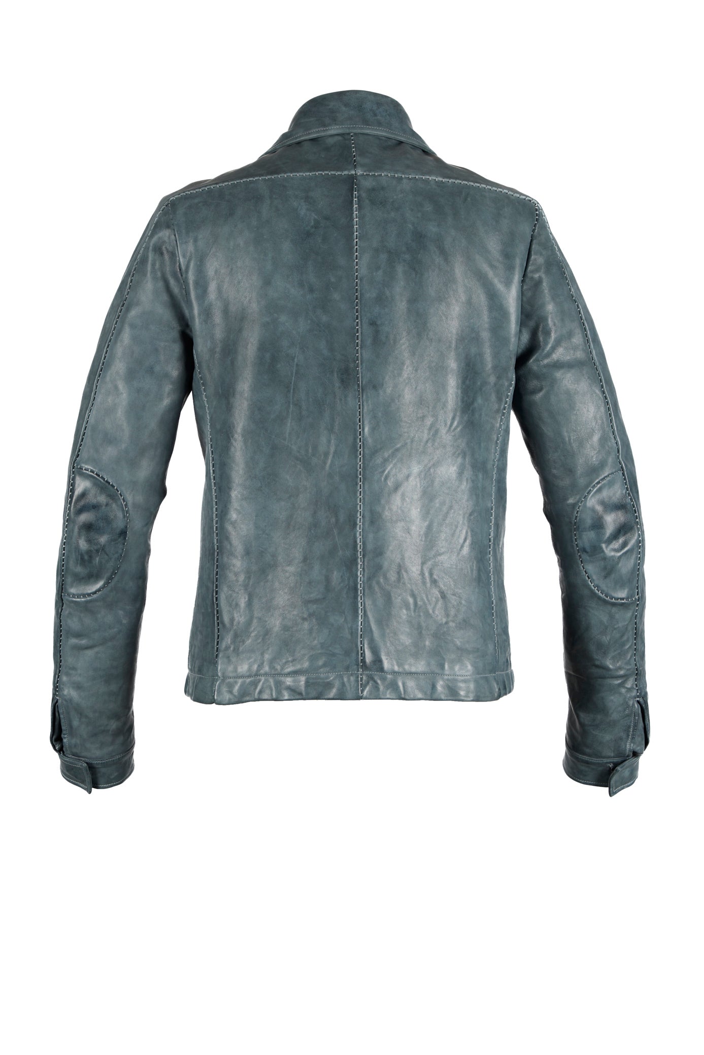 Object Dyed Lined Overlock Leather Jacket