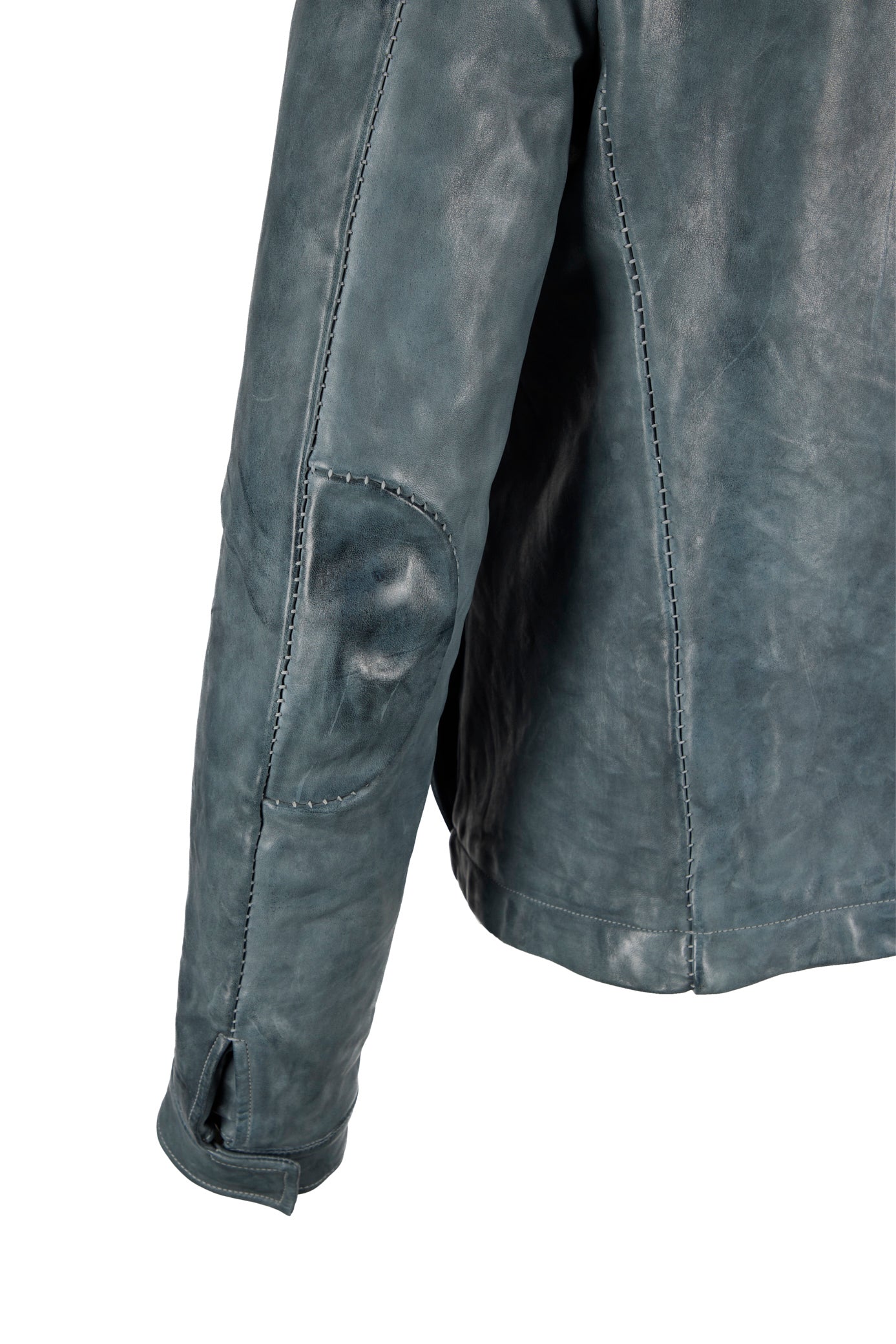 Object Dyed Lined Overlock Leather Jacket