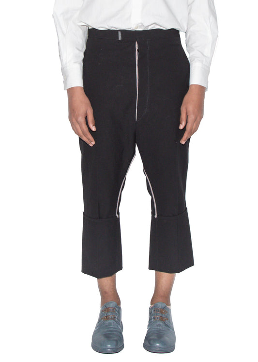 Self-Edged Long Crotch Ankle Trousers