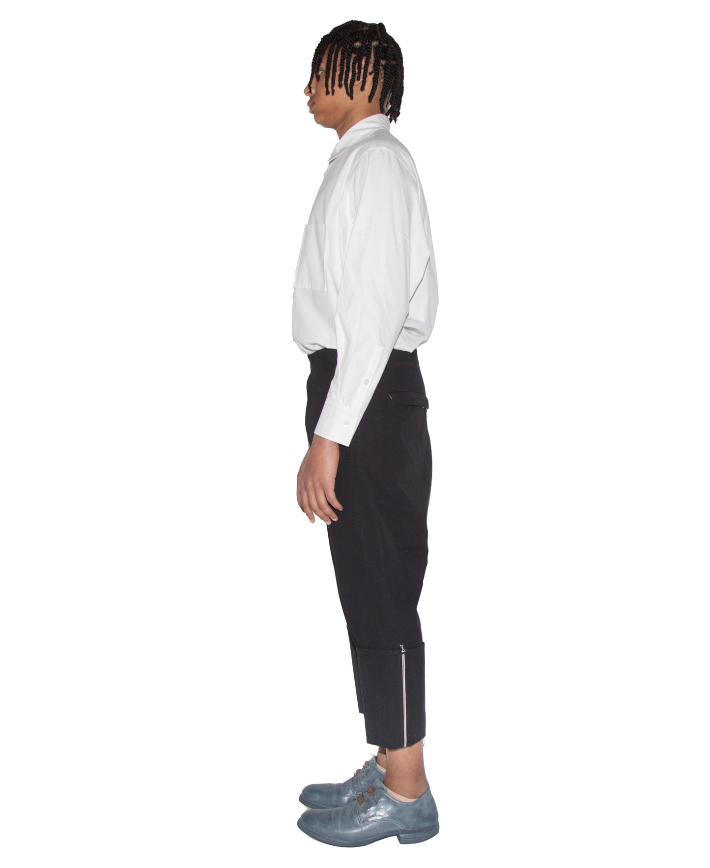 Self-Edged Long Crotch Ankle Trousers