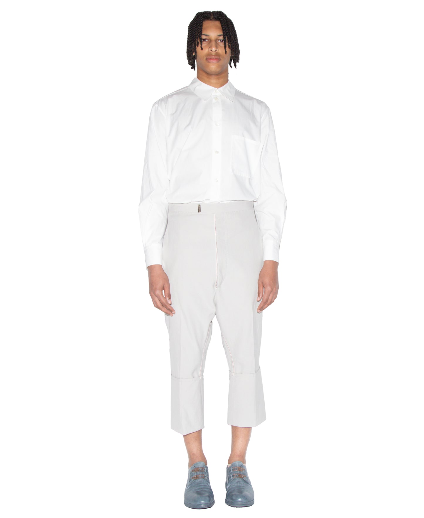 Self-Edged Long Crotch Ankle Trousers