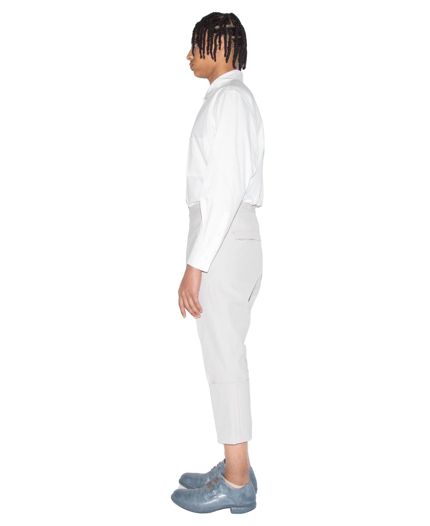 Self-Edged Long Crotch Ankle Trousers