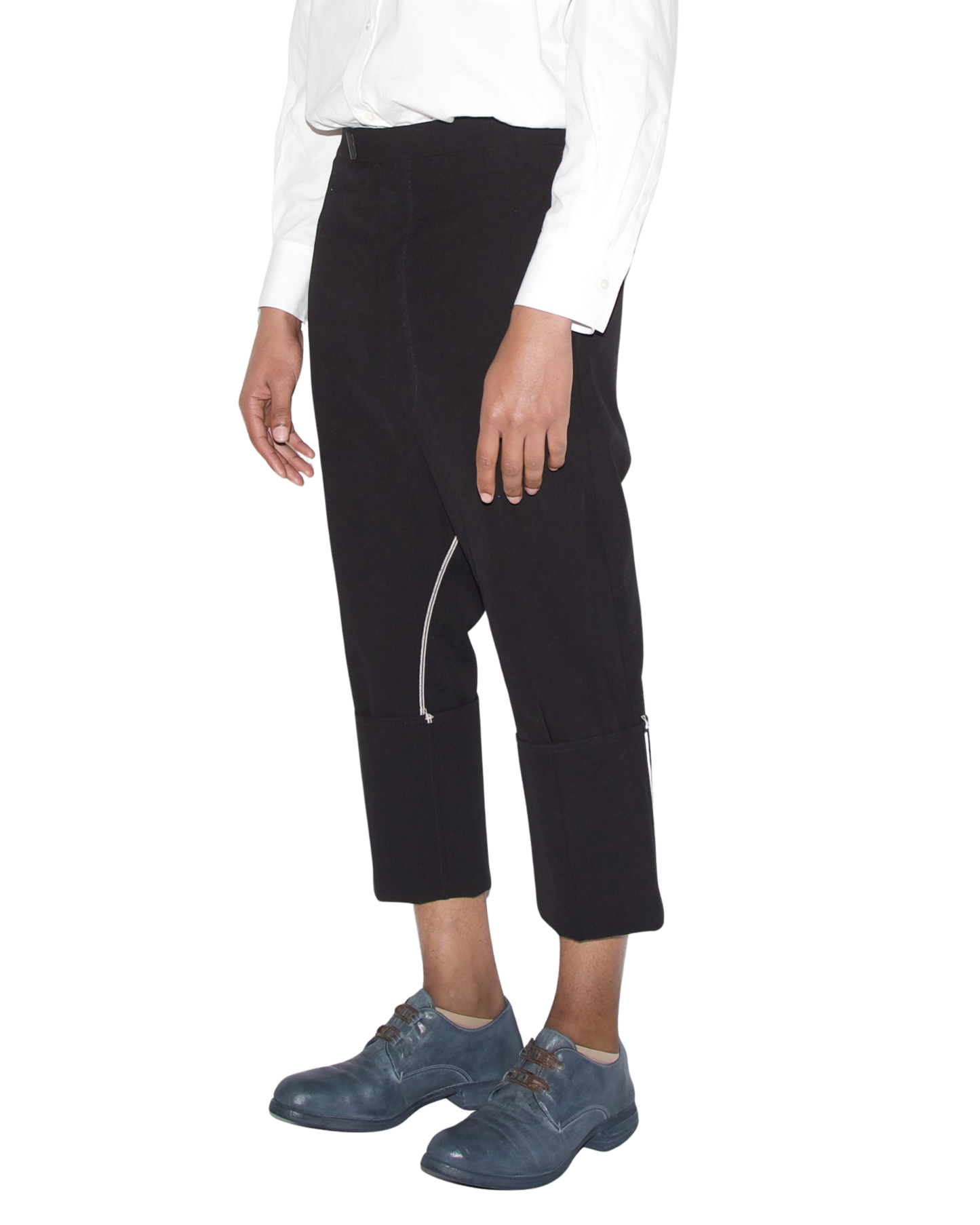 Self-Edged Long Crotch Ankle Trousers