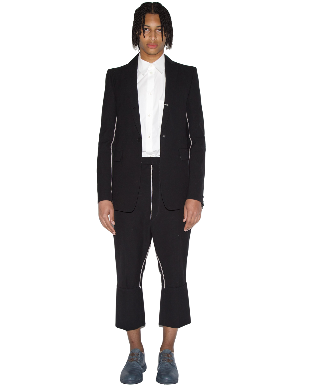 Self-Edged Long Crotch Ankle Trousers
