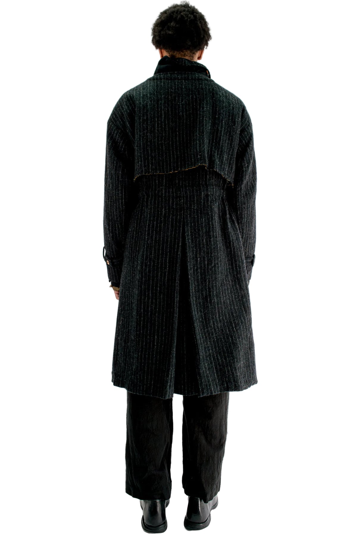 Hand-Woven Oversized Double-Breasted Trench Coat