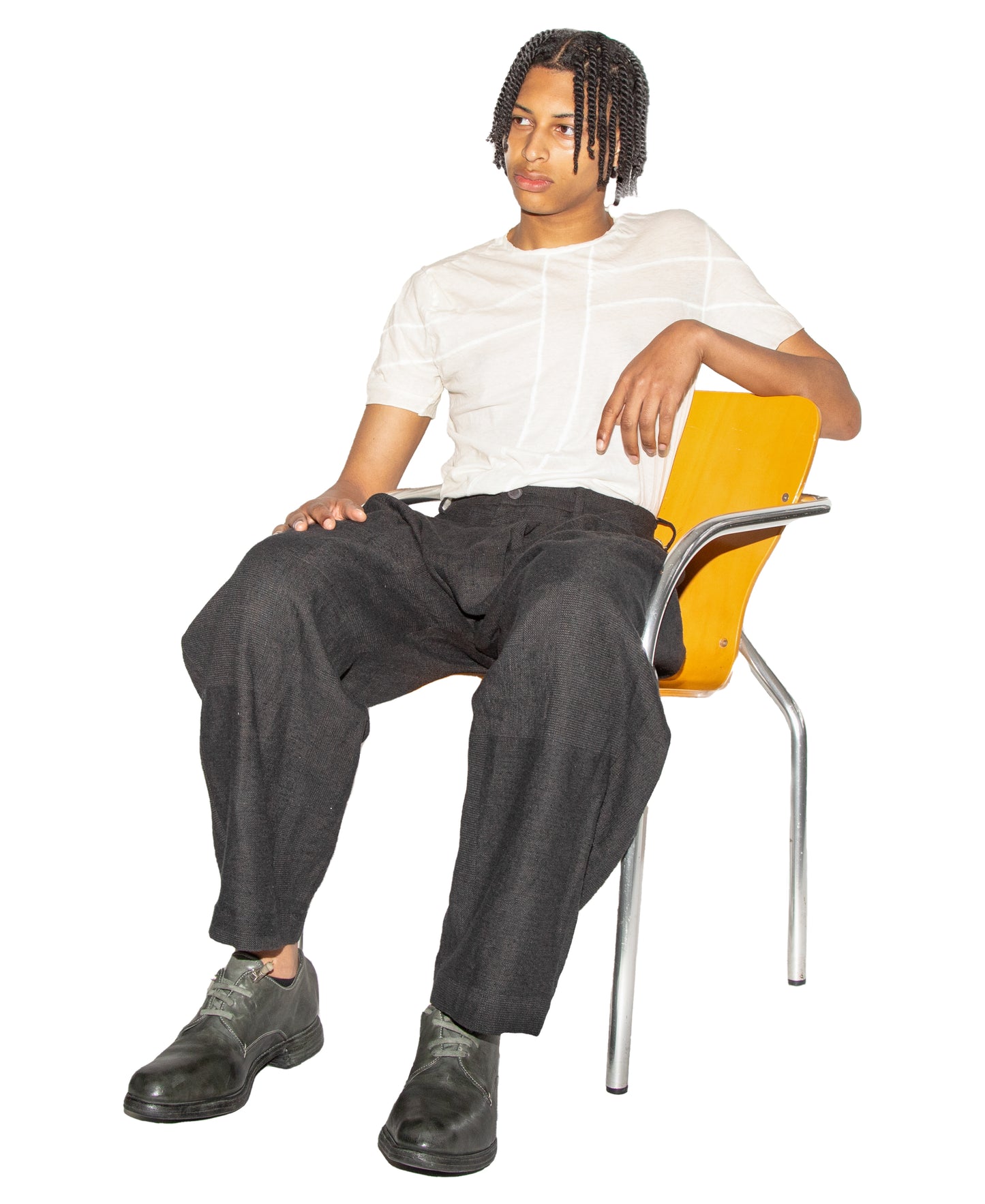 Hand Woven and Dyed Patch Wide Harem Trouser