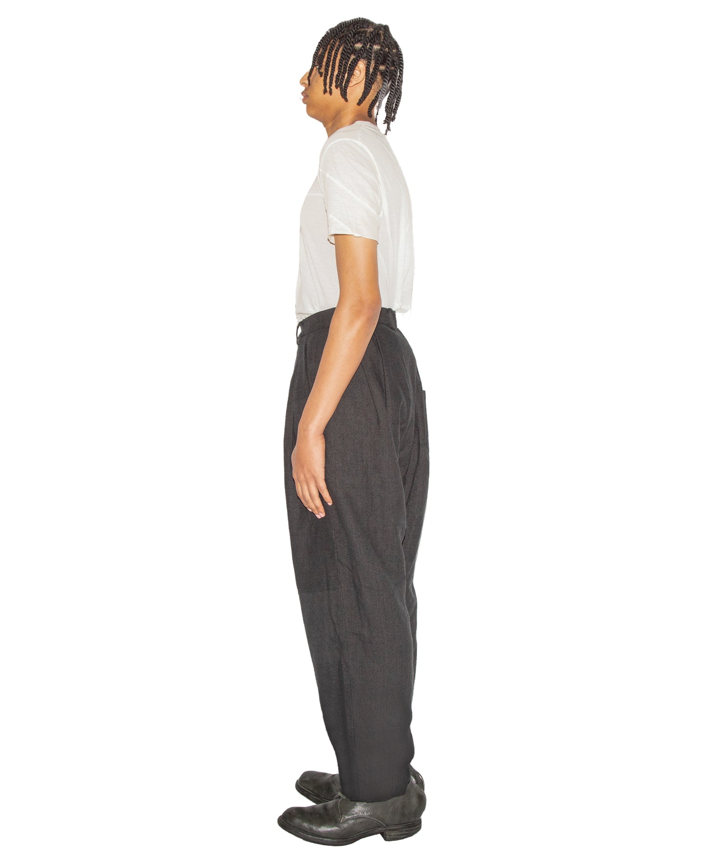 Hand Woven and Dyed Patch Wide Harem Trouser