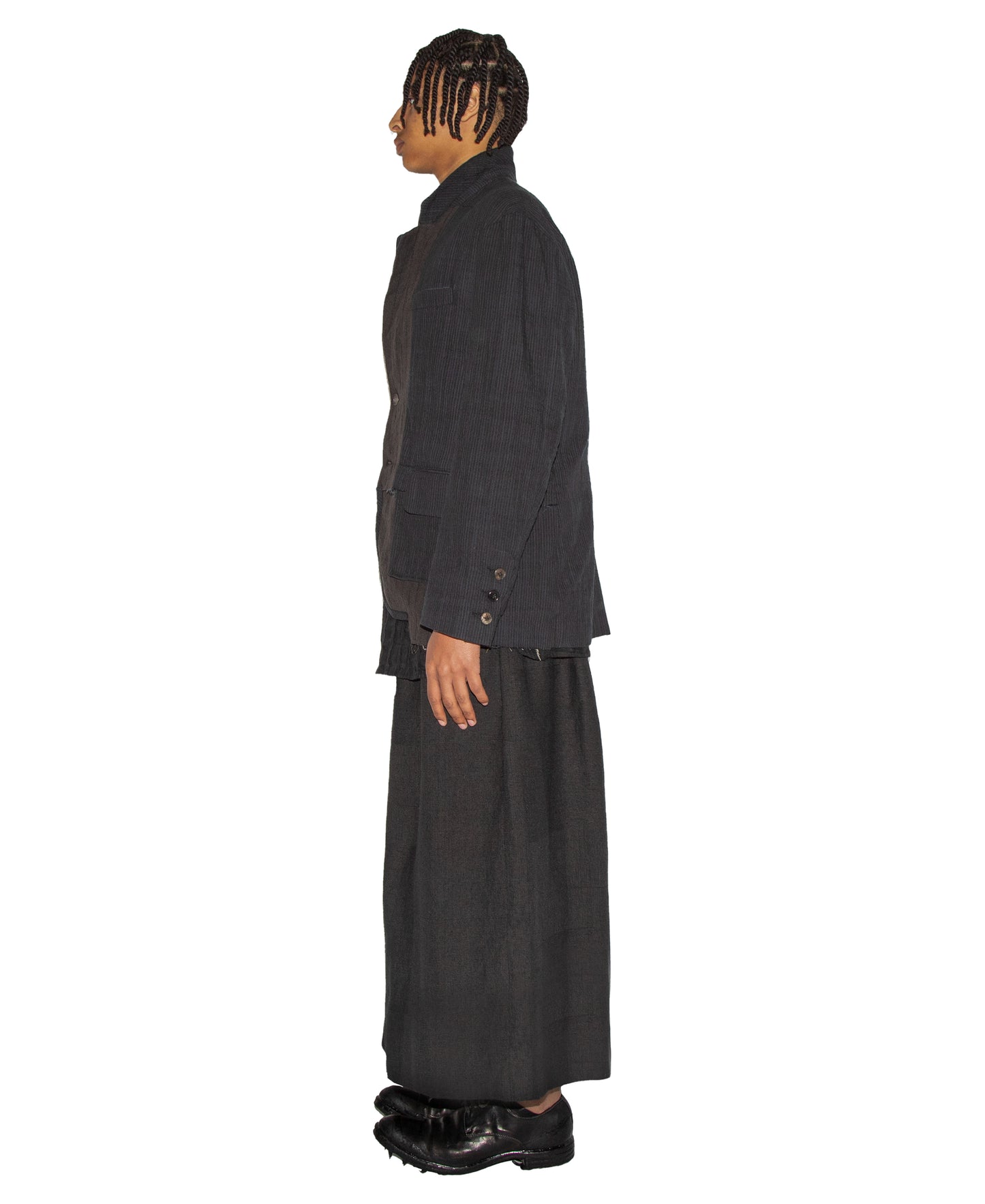 Slim-Fit Hand Woven and Dyed Patch Blazer