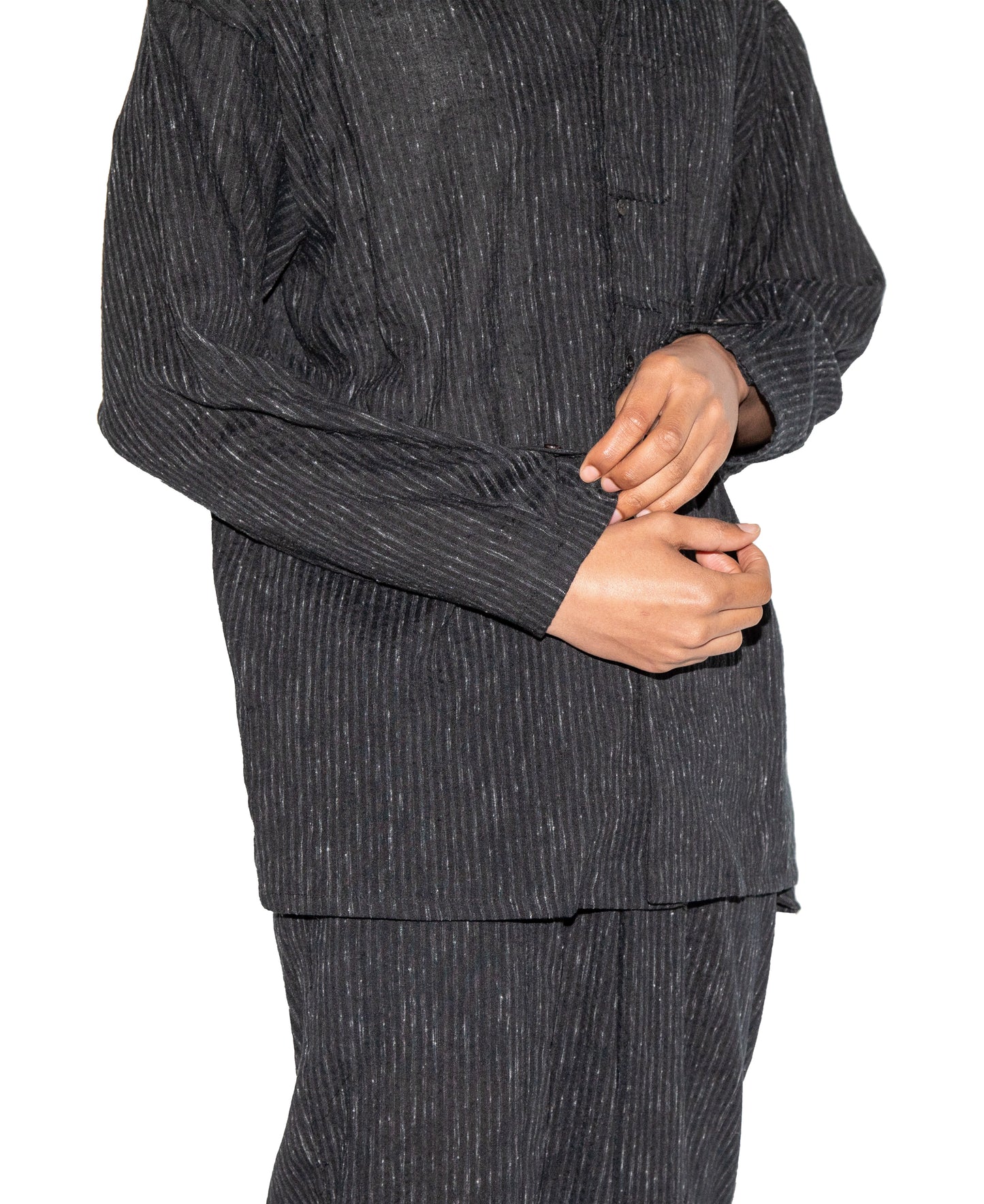 Relaxed Fit Hand Woven and Dyed Floral Patch Shirt