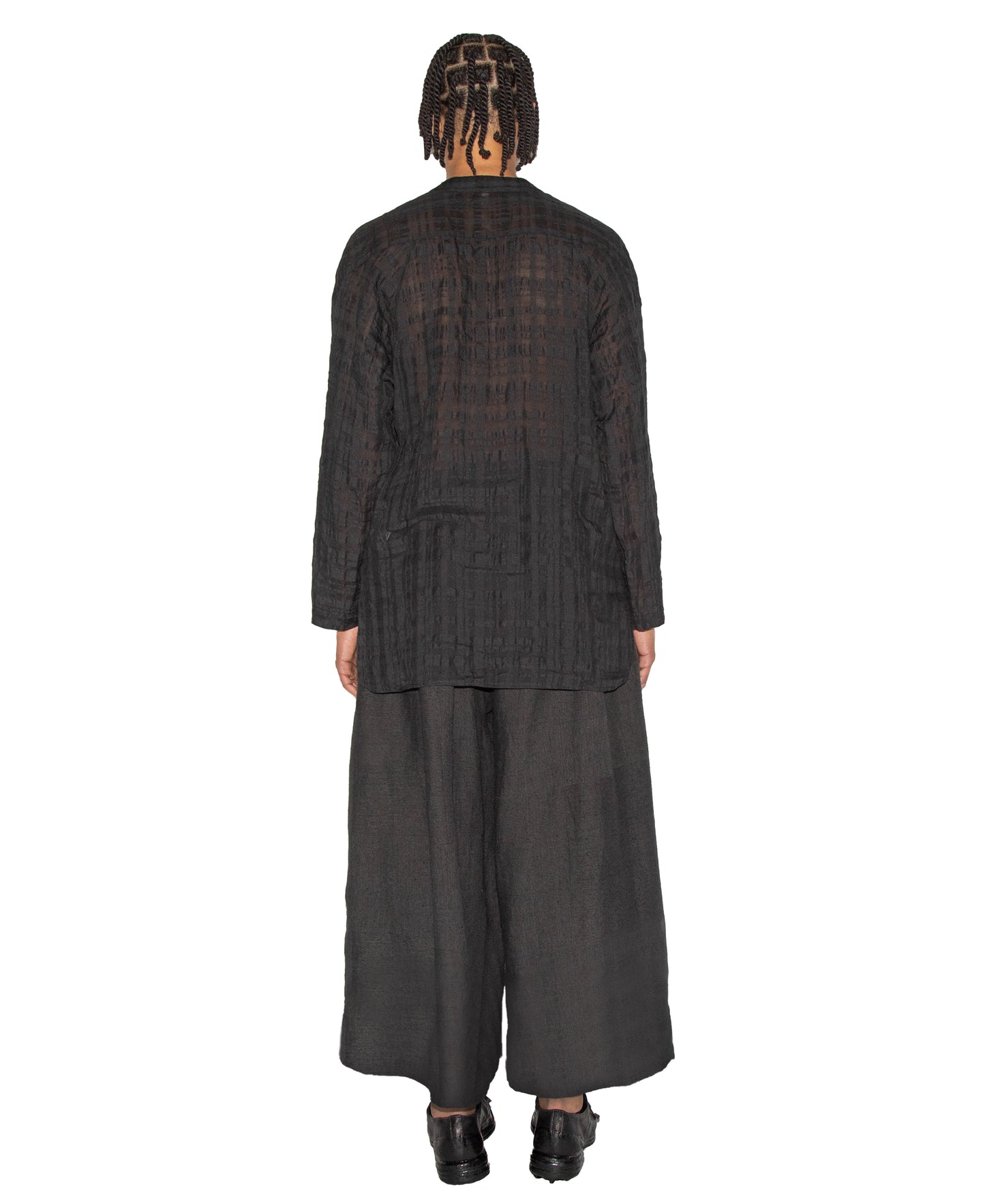 Slim-Fit Hand Woven Pleated Shirt