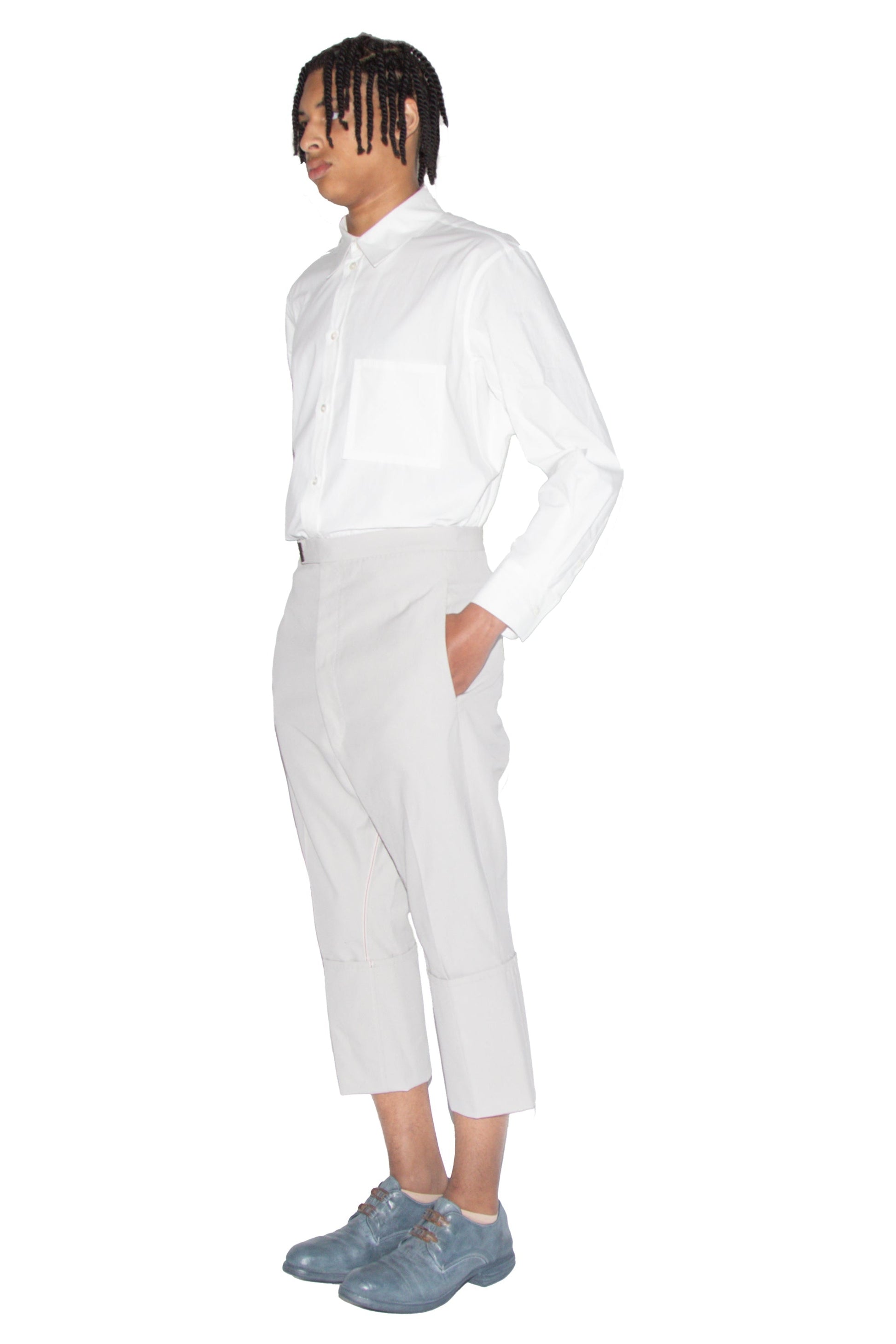 Self-Edged Long Crotch Ankle Trousers — image 2