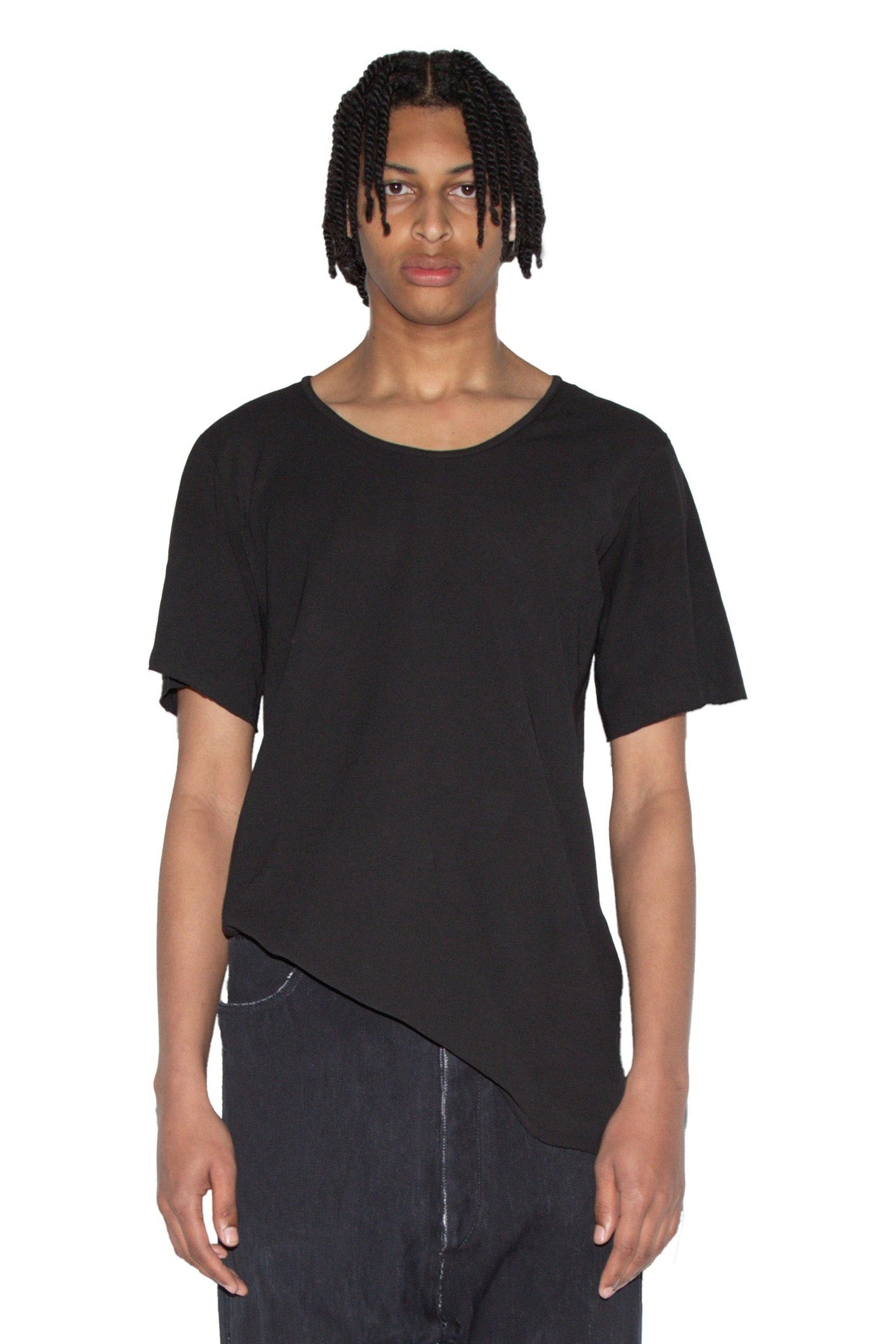 Object Dyed Reverse S. Sleeve Crewneck Slant Shirt — image 1
