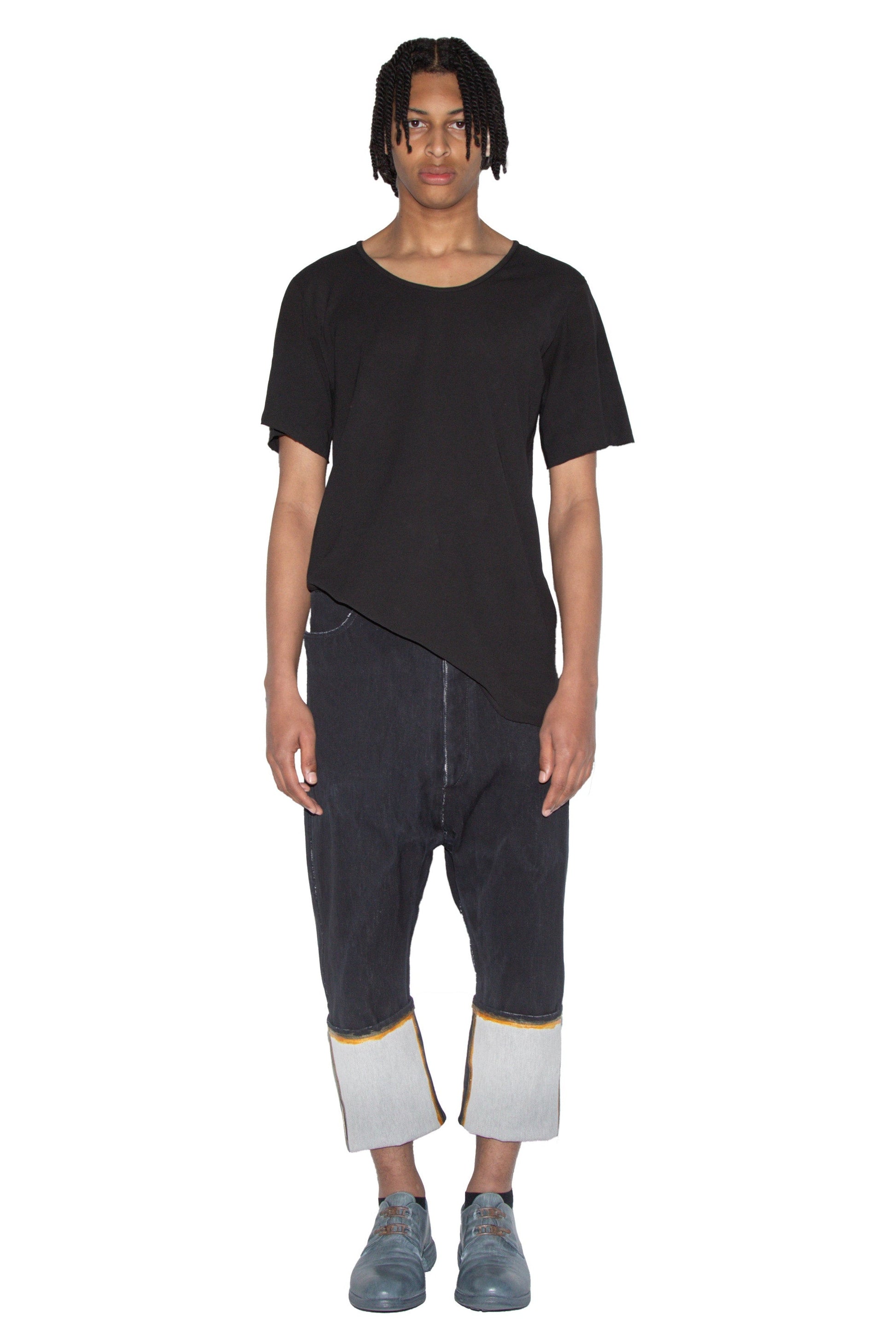 Object Dyed Reverse S. Sleeve Crewneck Slant Shirt — image 2