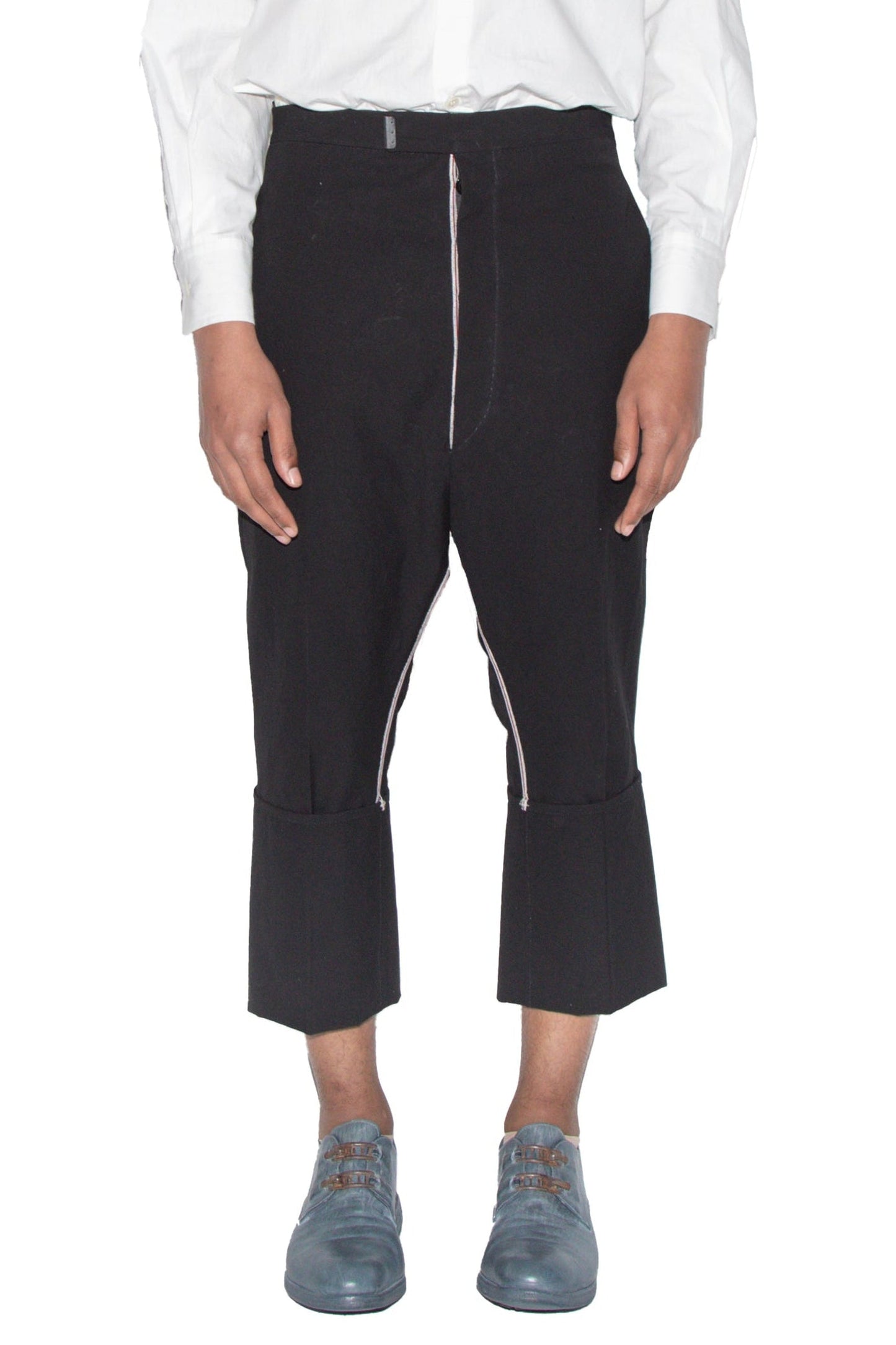 Self-Edged Long Crotch Ankle Trousers — image 1