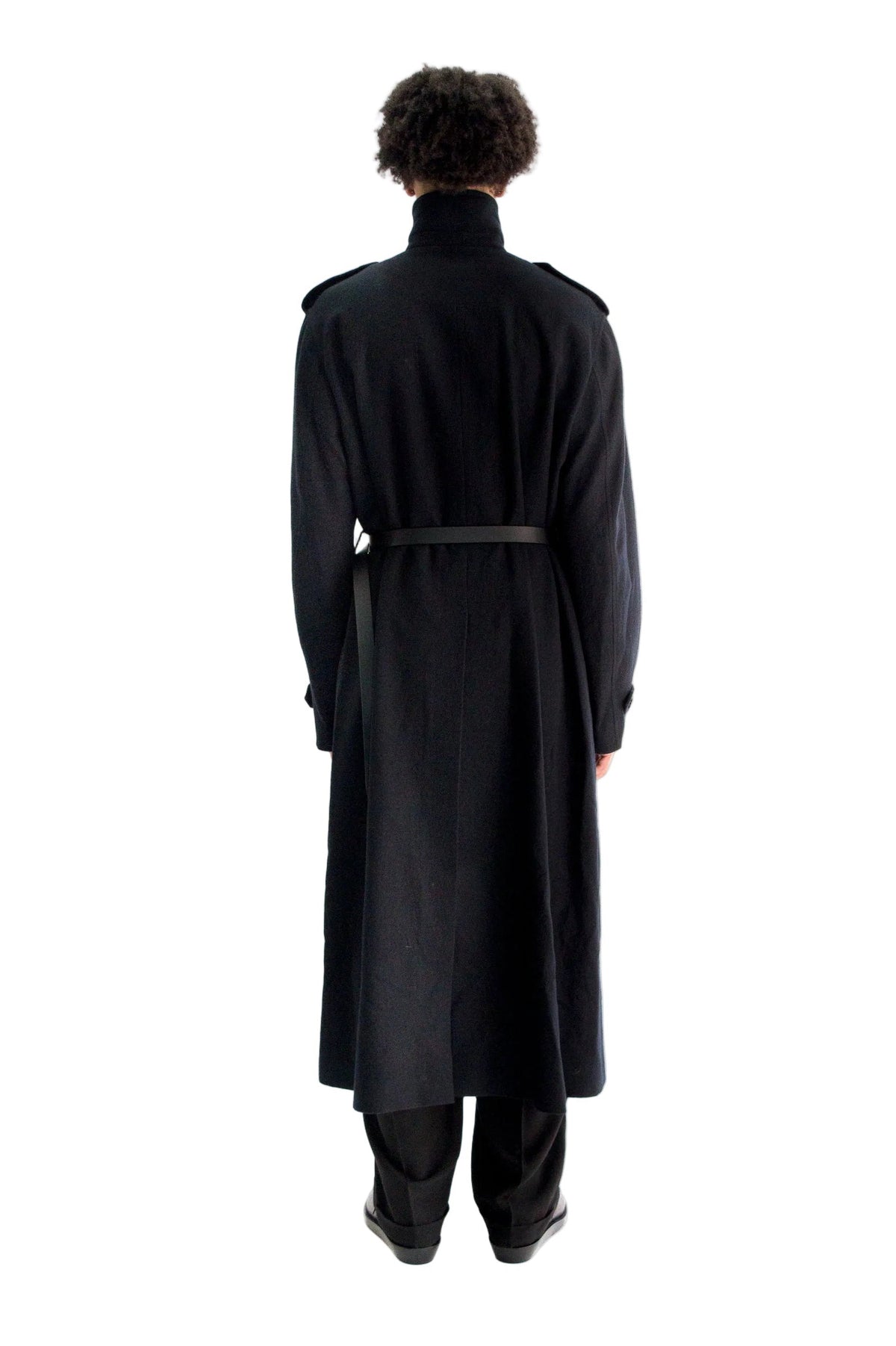 Wilmer Car Coat with Leather Belt
