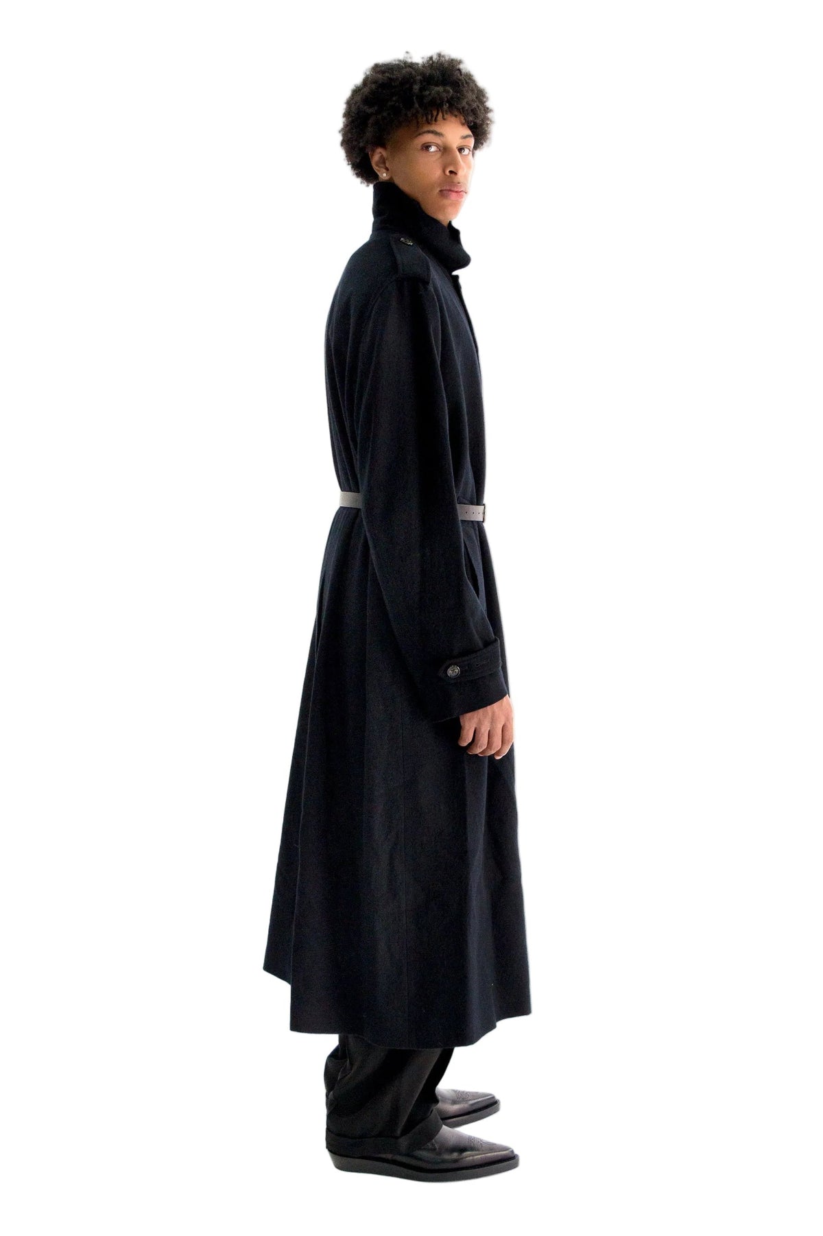 Wilmer Car Coat with Leather Belt